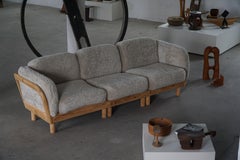 Danish Modern, Three Seater Sofa in Pine & Lambswool, Late 20th Century, 1980s