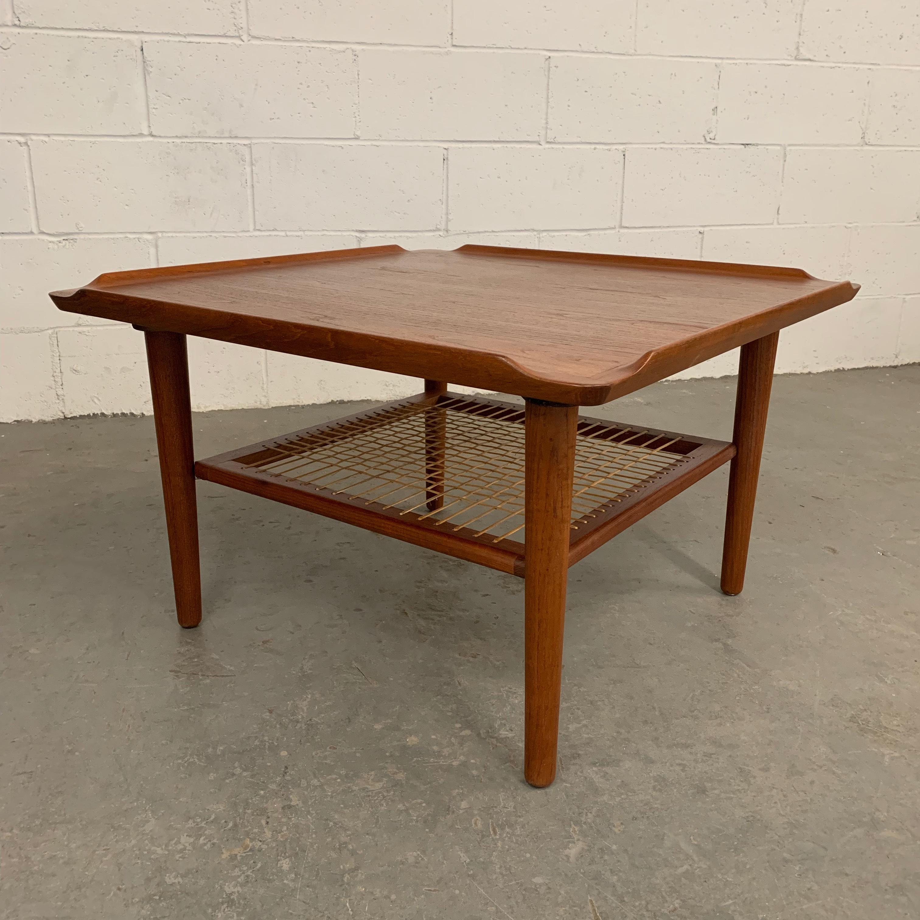 Scandinavian Modern Danish Modern Tiered Teak Coffee Occasional Table