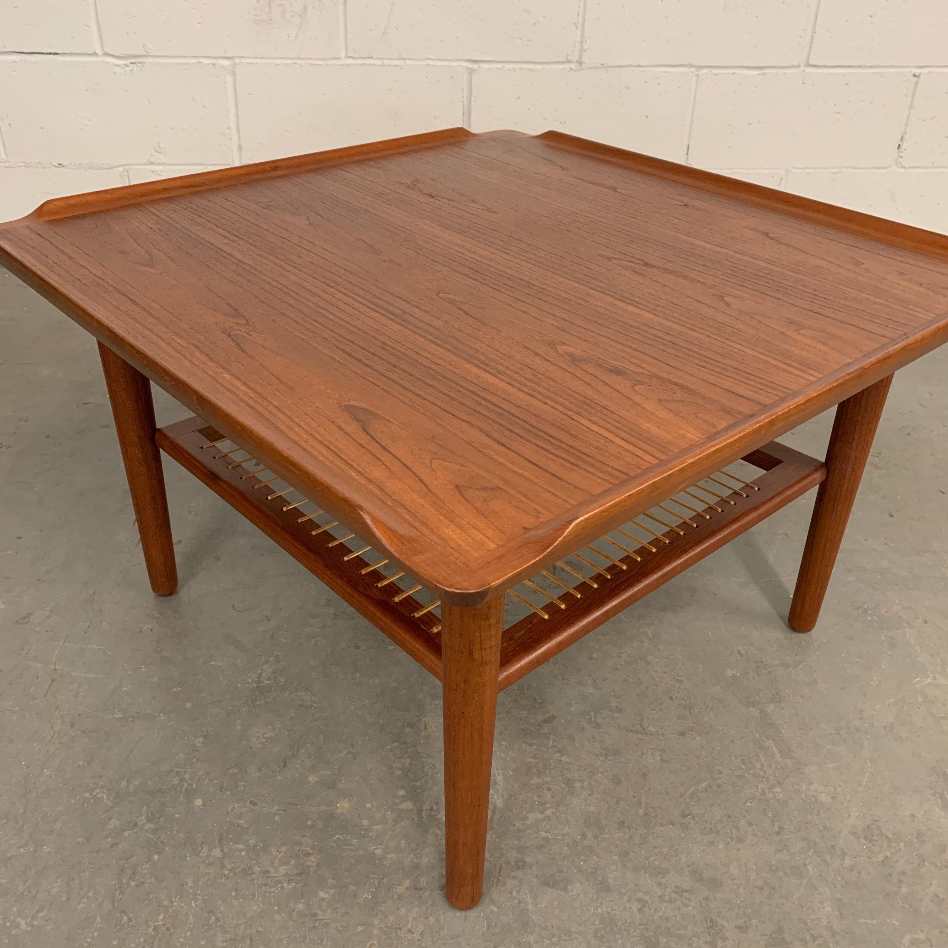 Danish Modern Tiered Teak Coffee Occasional Table 1