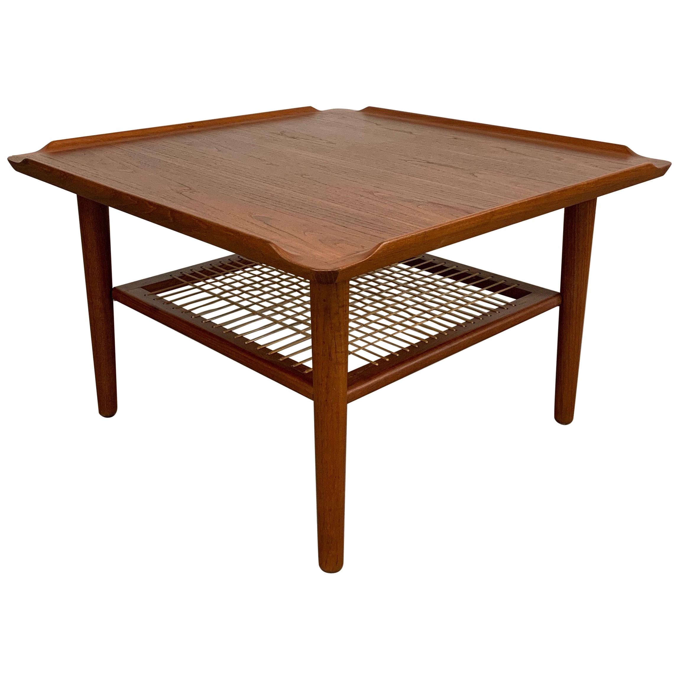 Danish Modern Tiered Teak Coffee Occasional Table