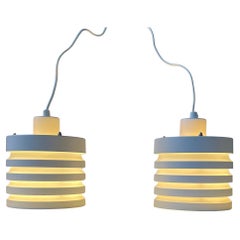 Vintage Danish Modern Tiered White Pendant Lights by Knud Christensen, 1970s
