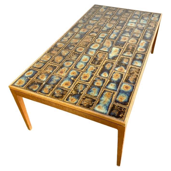 Mesa de centro danesa de azulejos modernos en venta