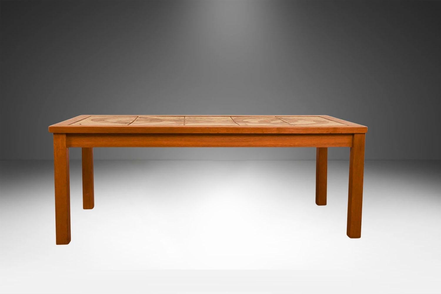 Danish Modern Tile Top Coffee Table For Sale 4