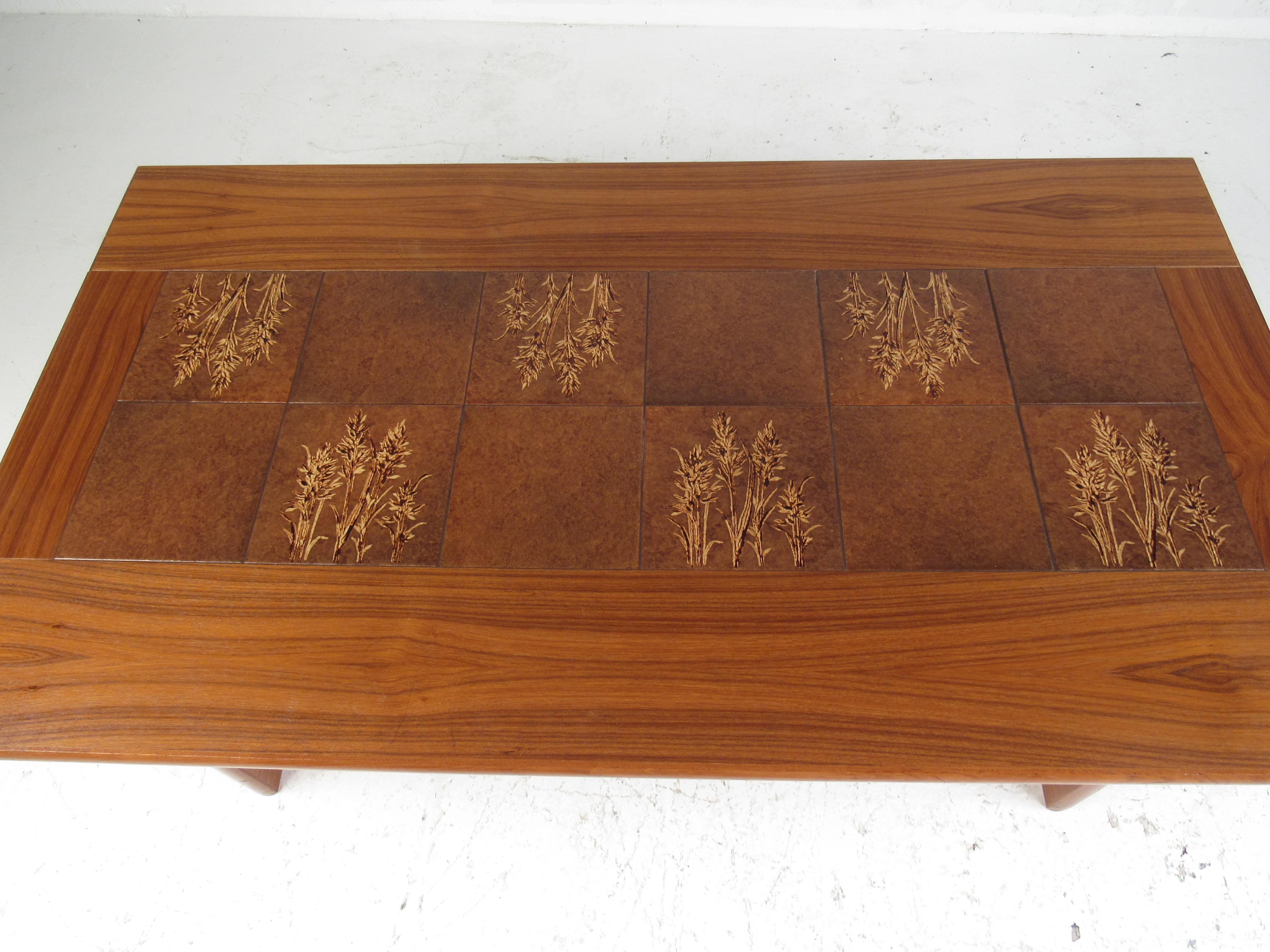 Mid-Century Modern Danish Modern Tile Top Coffee Table