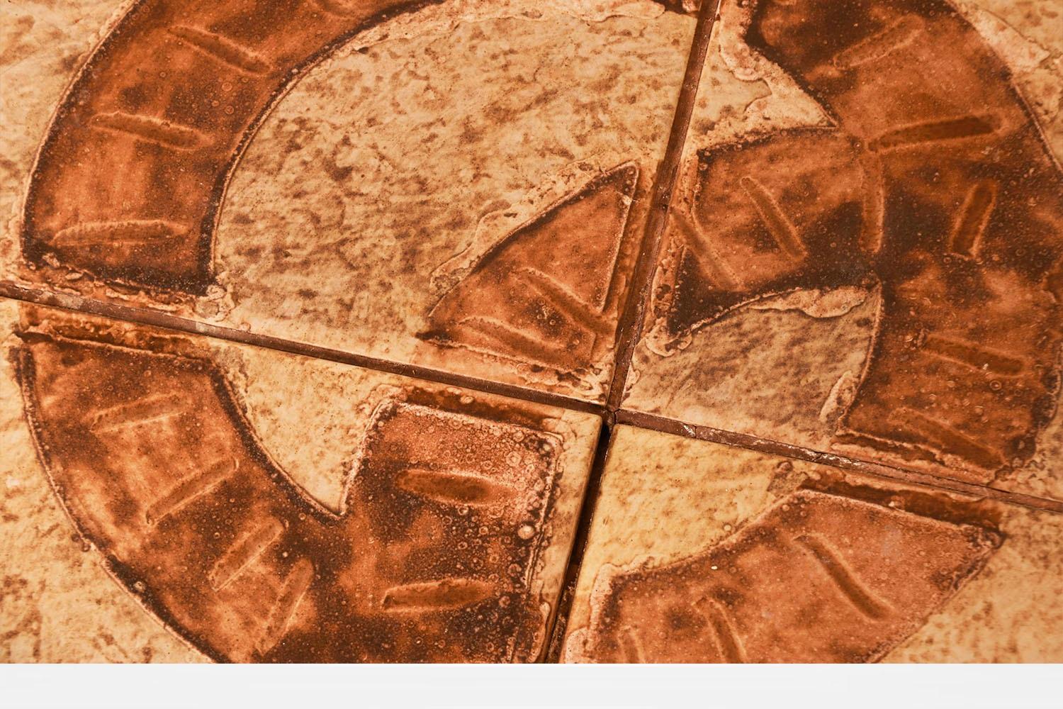 Late 20th Century Danish Modern Tile Top Coffee Table For Sale