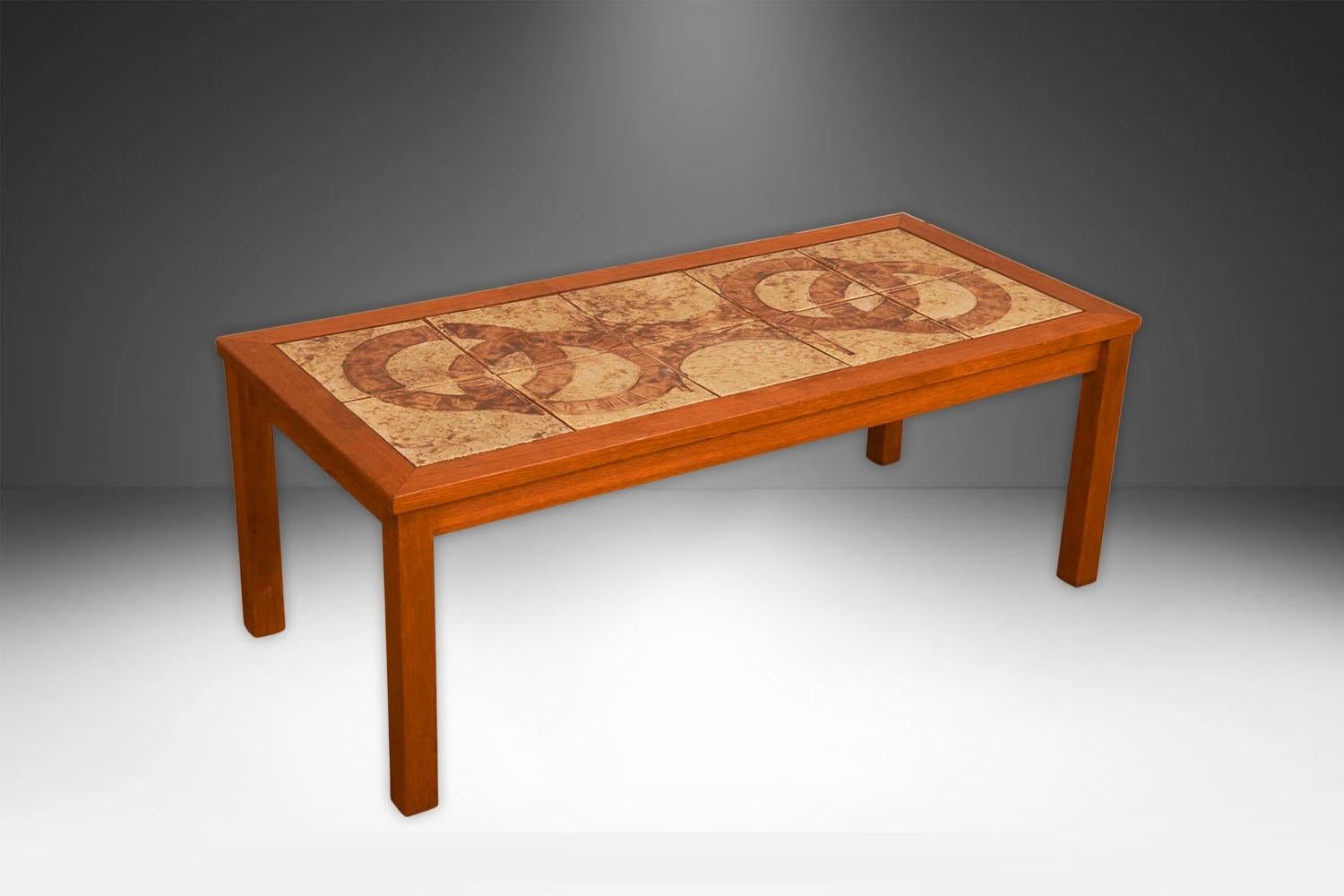 Danish Modern Tile Top Coffee Table For Sale 2