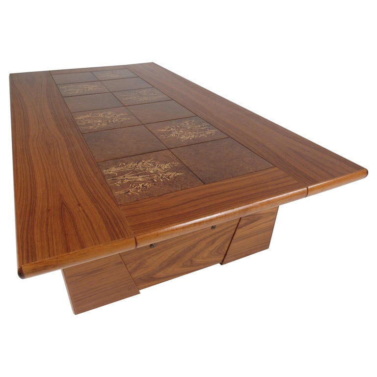Danish Modern Tile Top Coffee Table For, Tile Top Coffee Table