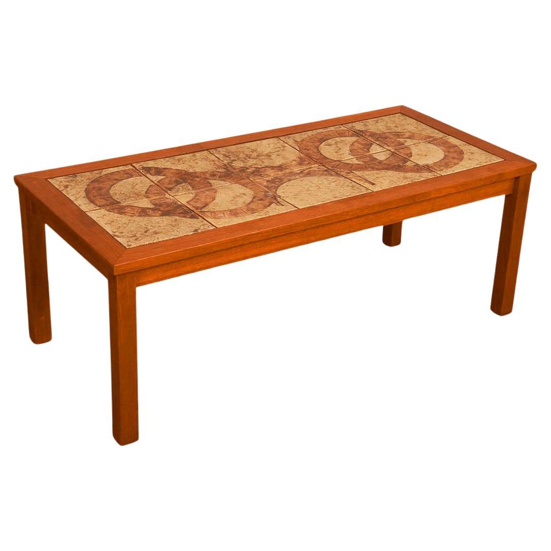 Danish Modern Tile Top Coffee Table For Sale