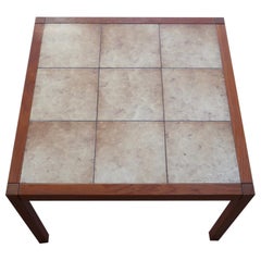 Danish Modern Tile Top Teak Coffee or Cocktail Table