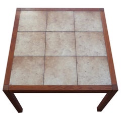 Danish Modern Tile Top Teak Coffee or Cocktail Table