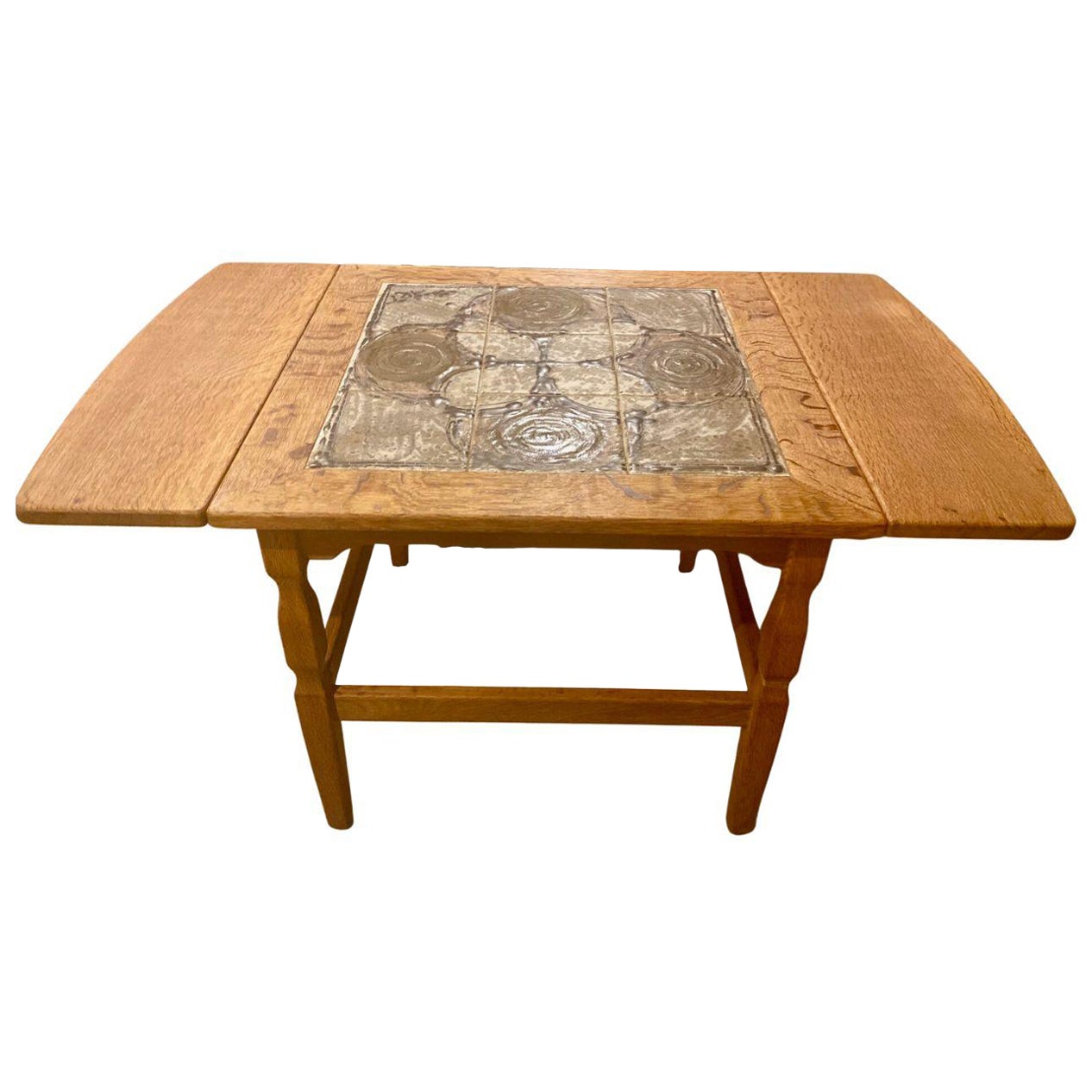 Dänischer moderner Fliesentisch von Henning Kjærnulf, ca. 1960er Jahre