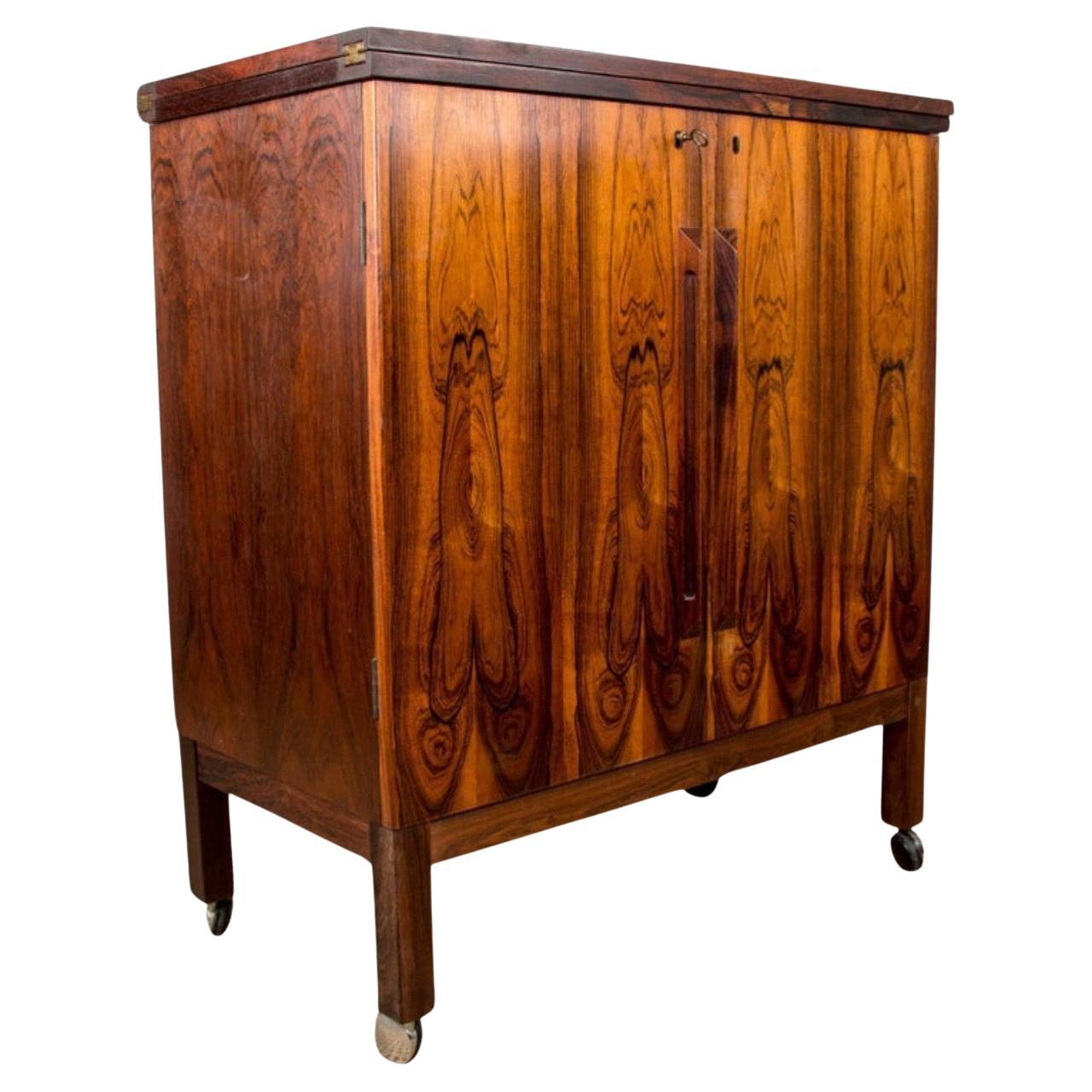 Danish Modern Torbjørn Afdal Rosewood Dry Bar Cabinet for Bruksbo Norway 1