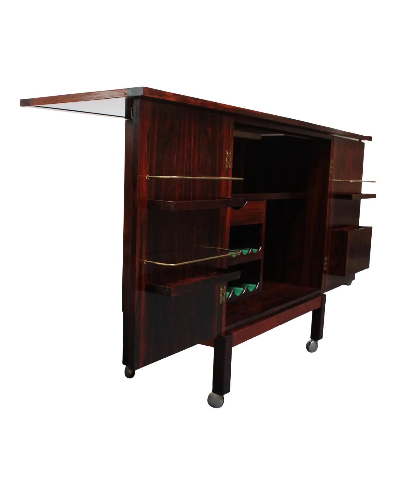 Danish Modern Torbjørn Afdal Rosewood Dry Bar Cabinet for Bruksbo Norway 3