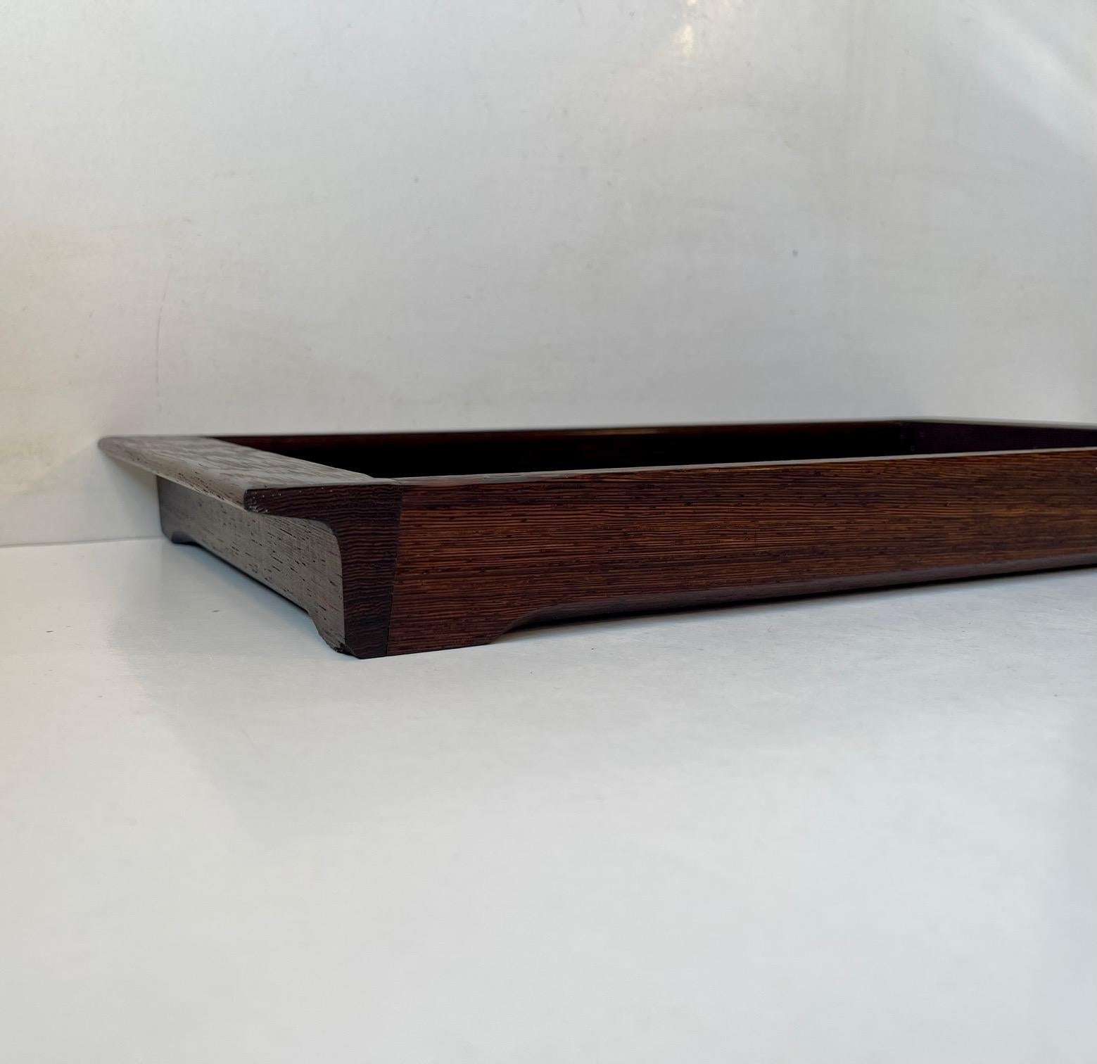 Danish Modern Tray in Black Formica & Wengé by Henning Seidelin for Voss, 1960s For Sale 3