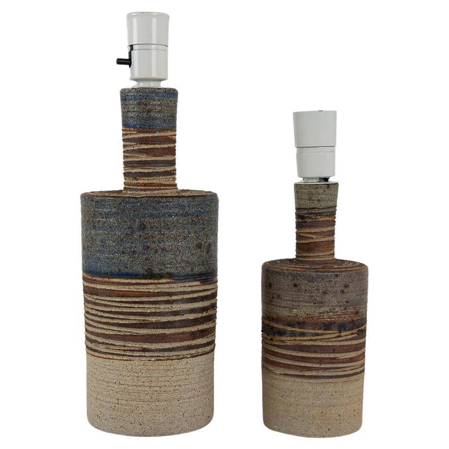 Danish Modern Tue Poulsen Ceramic Table Lamps, 1960s. Set of 2. For Sale