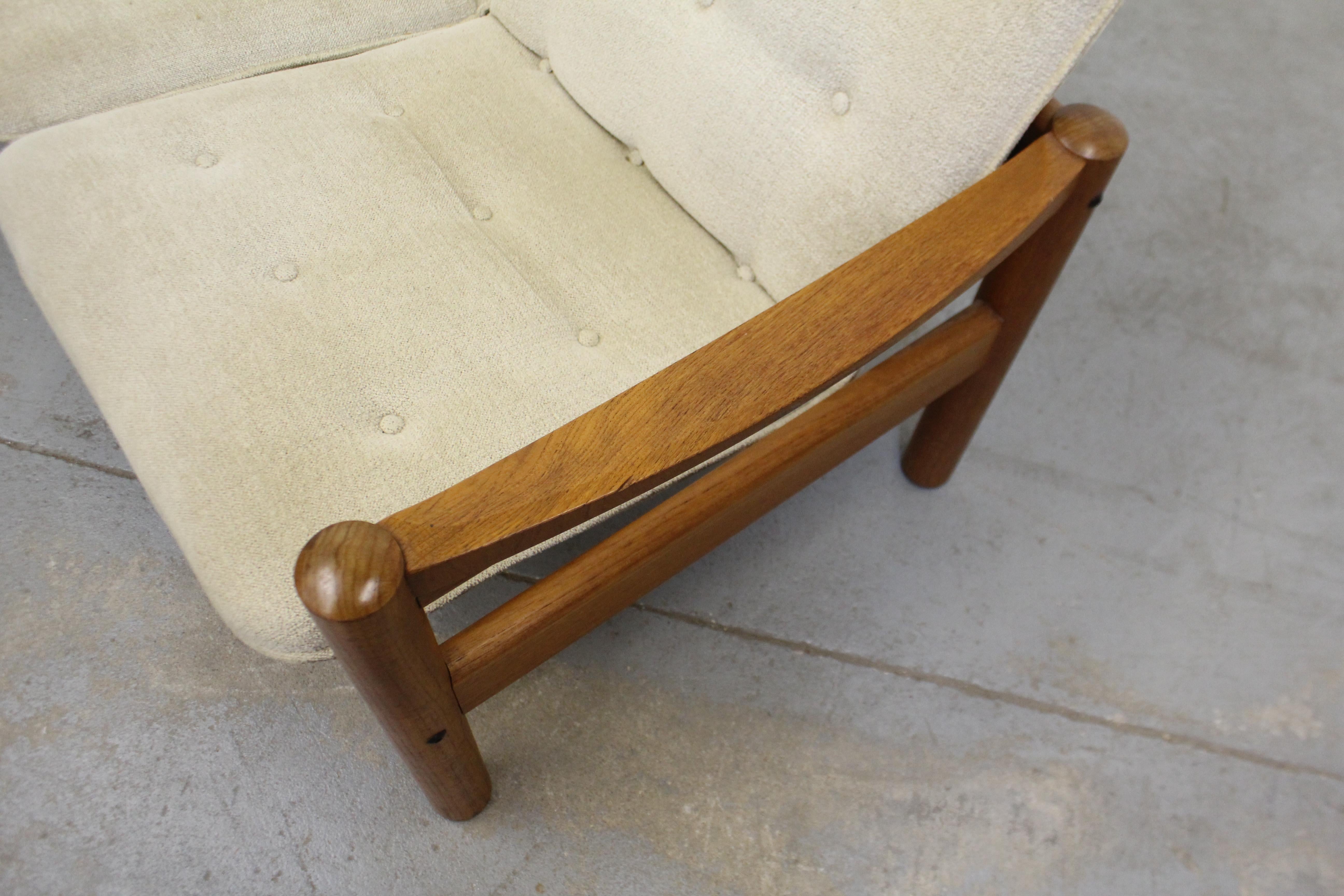Danish Modern Tufted Teak 3-Seat Sofa by Domino Mobler In Good Condition In Wilmington, DE