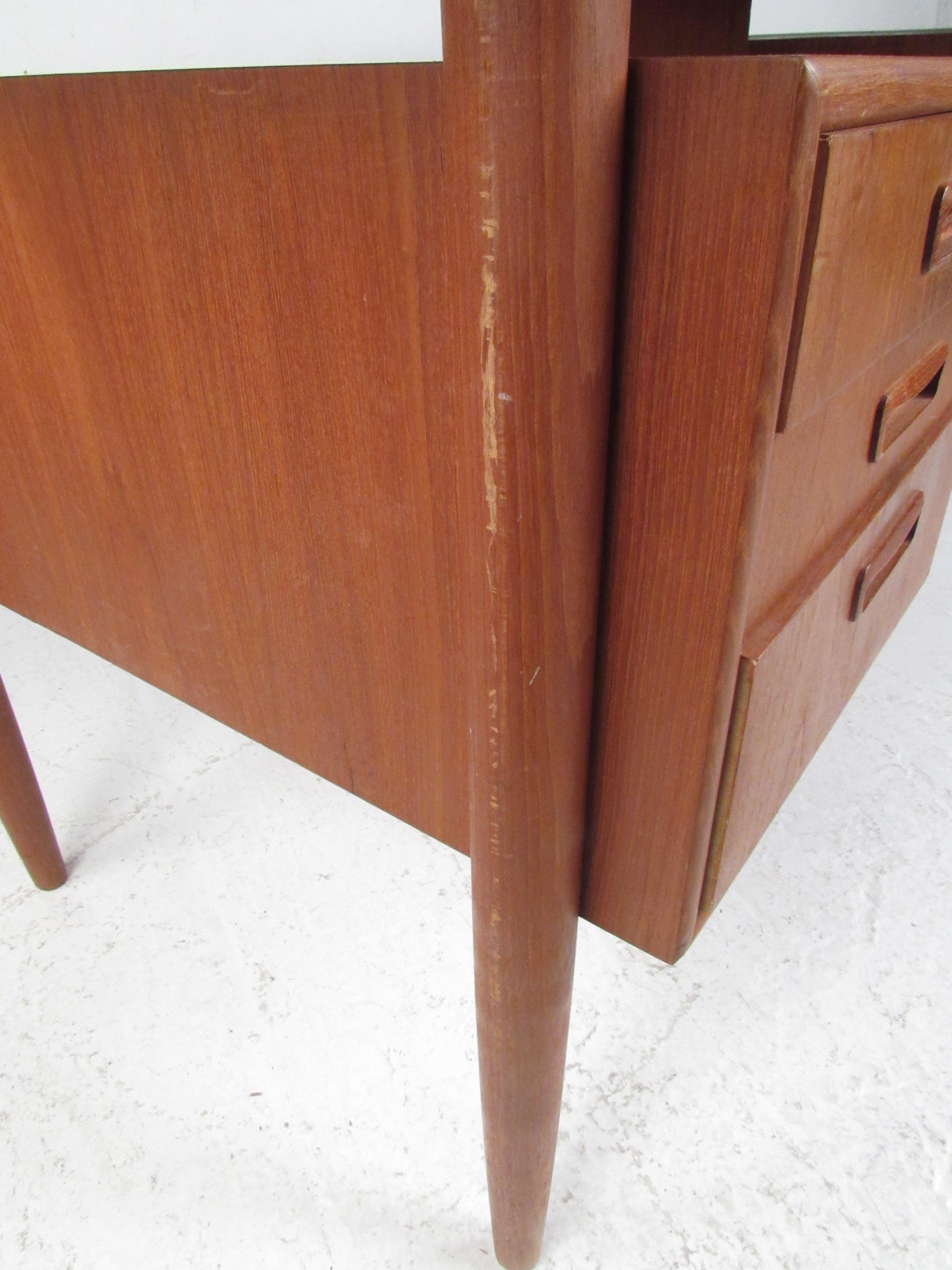 Danish Modern Twin Pedestal Writing Desk by H.P. Hansen 12