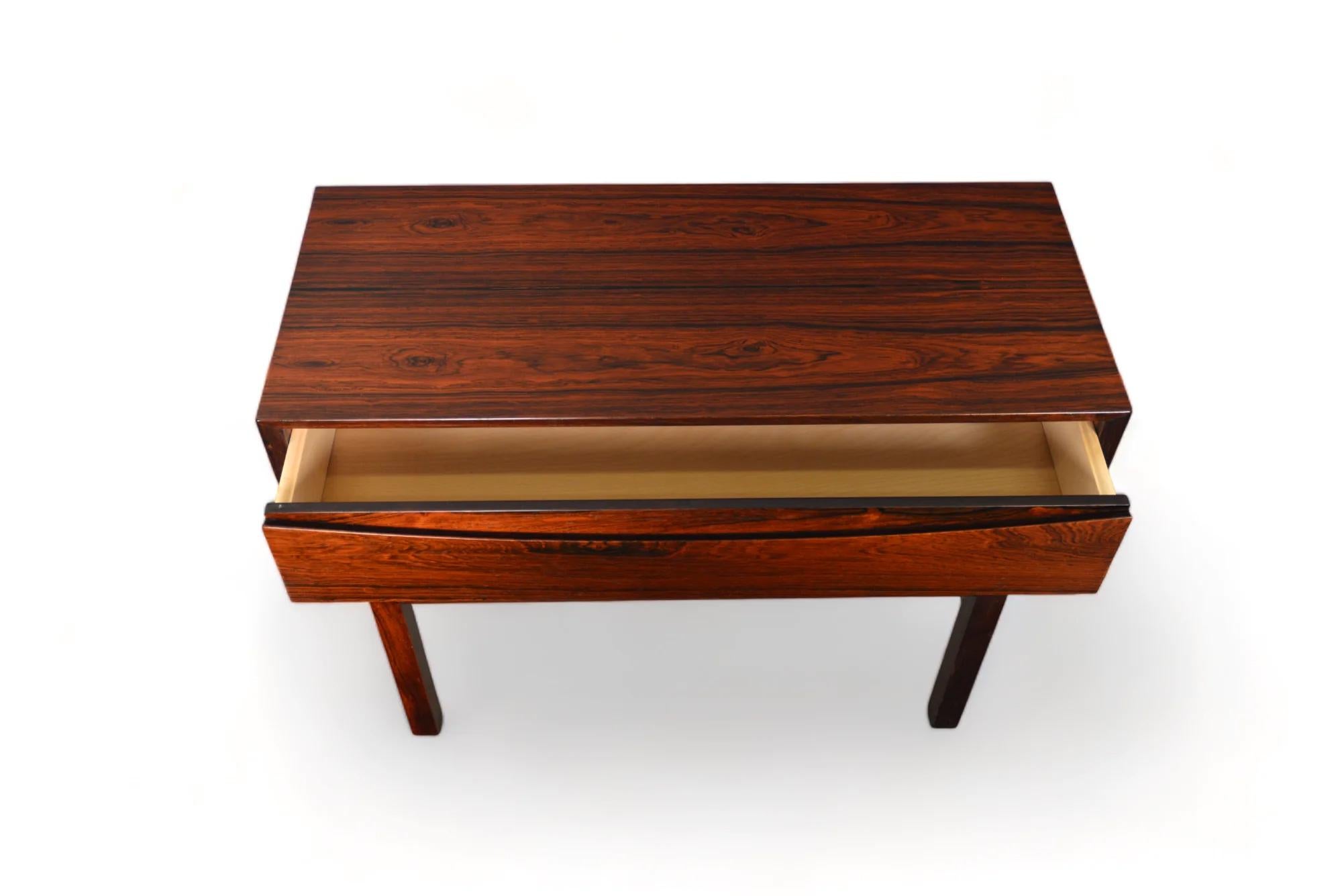 Mid-Century Modern Danish Modern Two Drawer Rosewood Hallway Chest For Sale