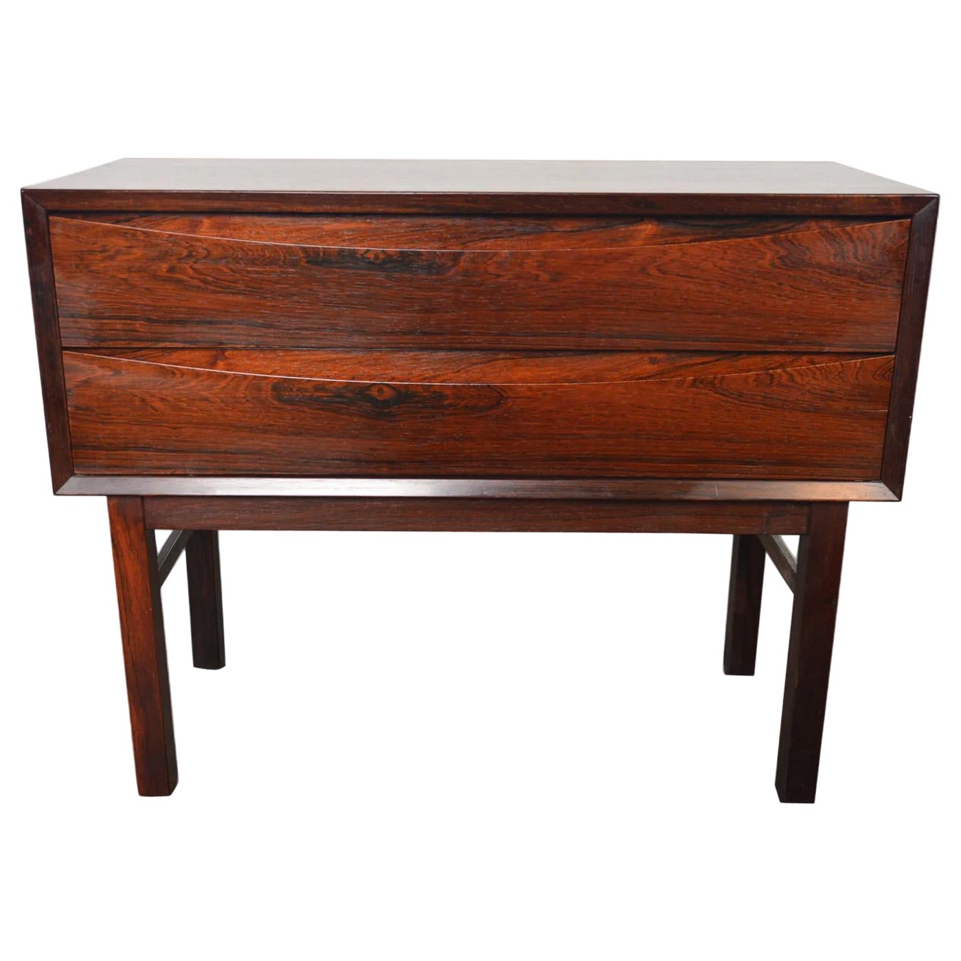 Recibidor danés moderno de dos cajones de palisandro
