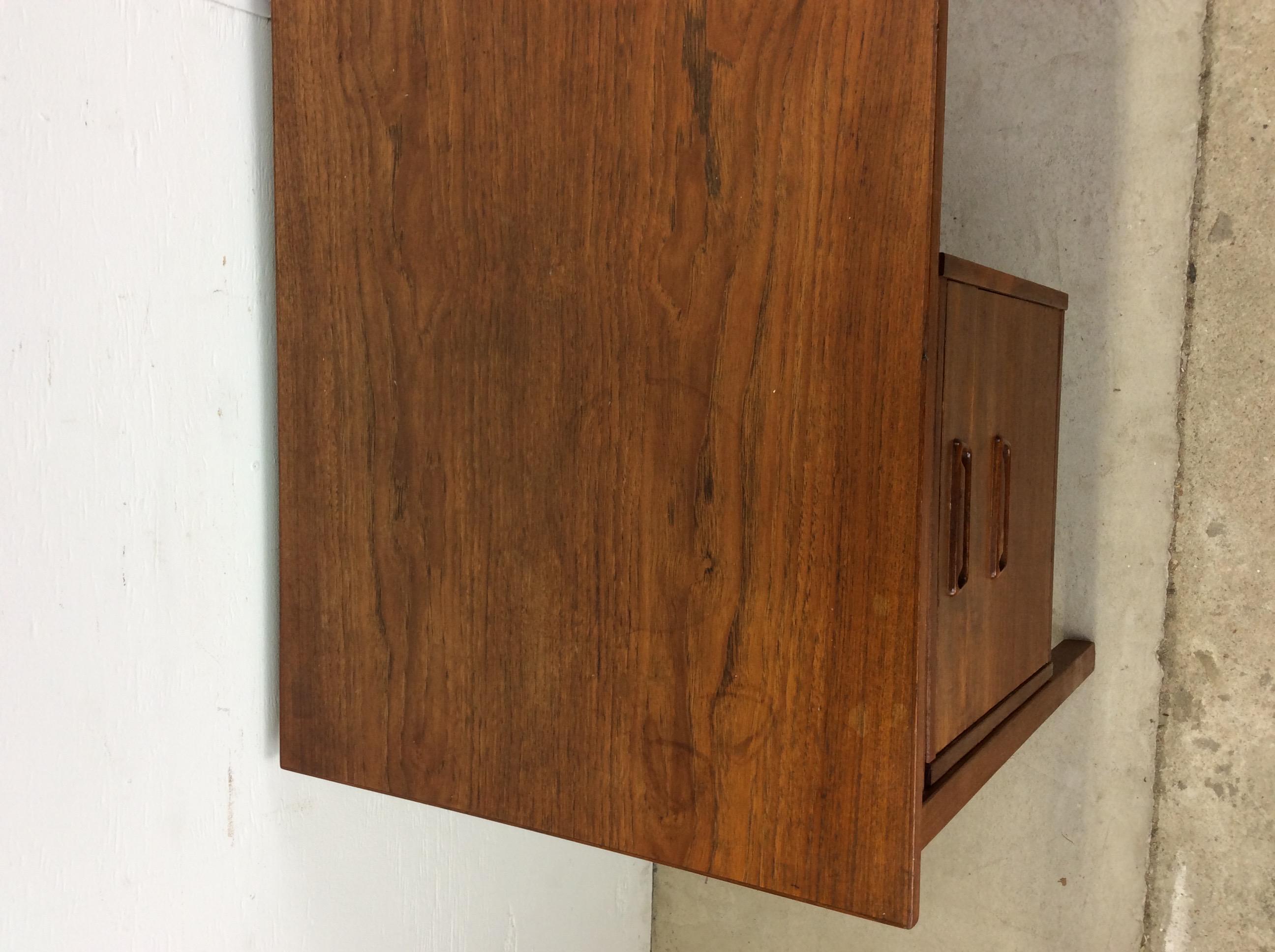 Danish Modern Two Drawer Writing Desk with Drop Leaf In Good Condition In Freehold, NJ