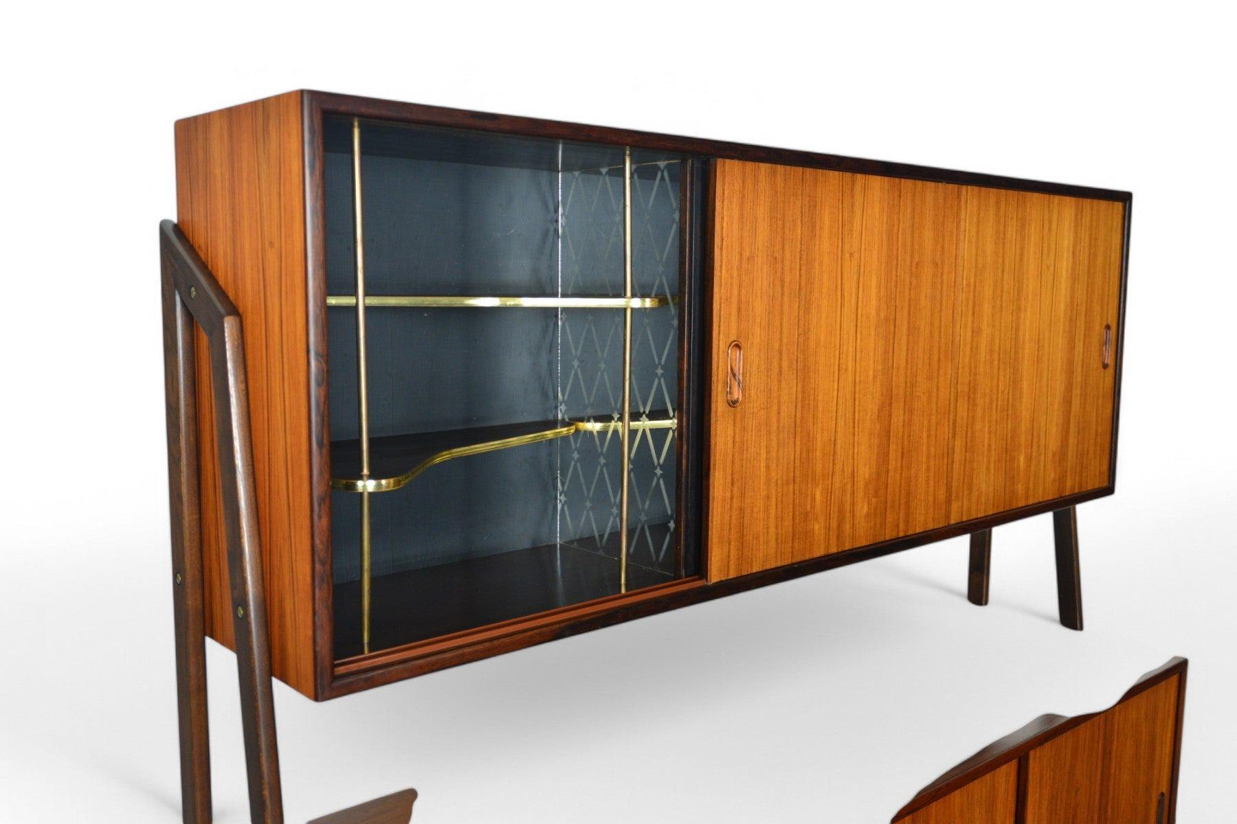 Credenza moderna danese a due livelli Atomic High in palissandro in vendita 6