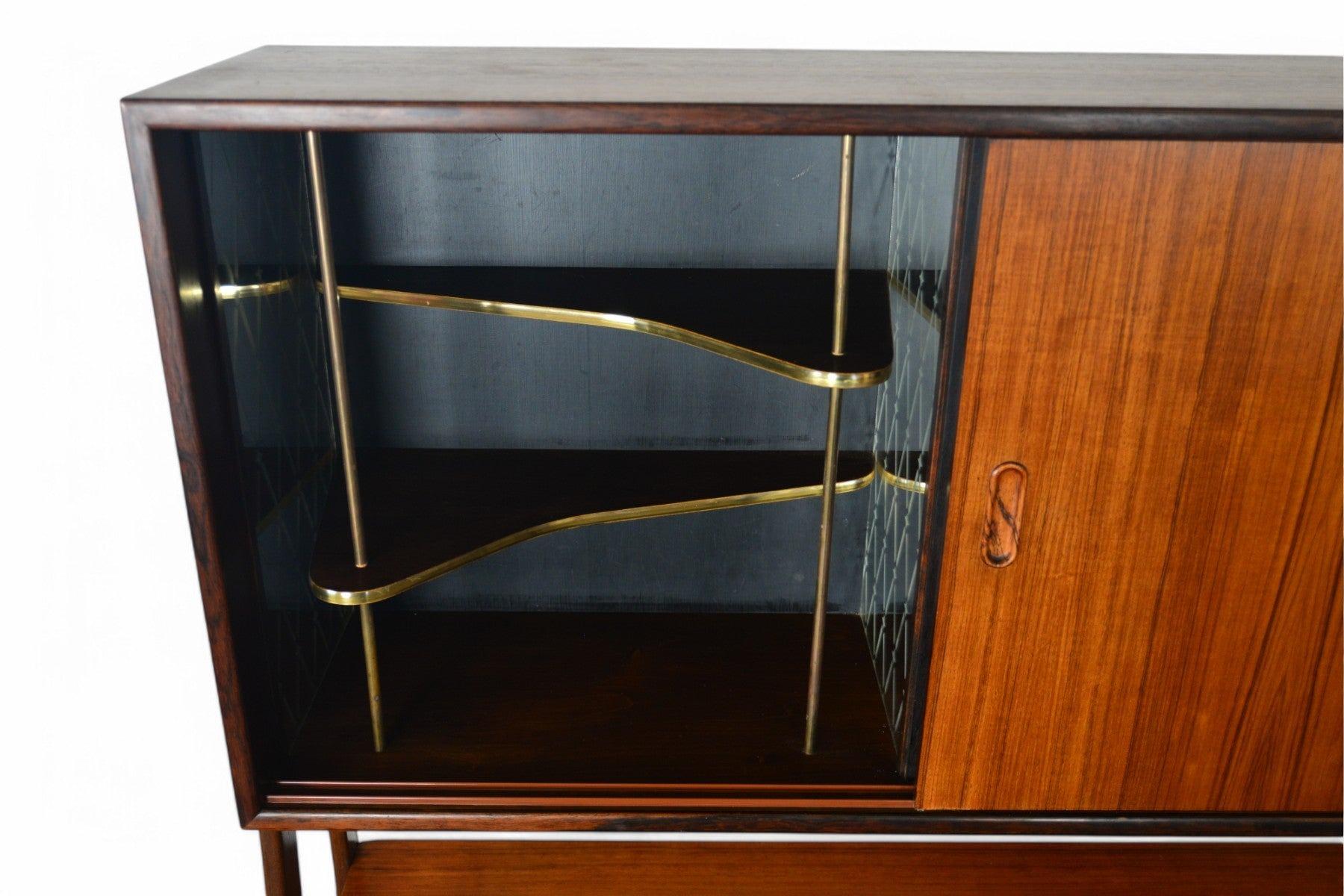 Credenza moderna danese a due livelli Atomic High in palissandro in vendita 7