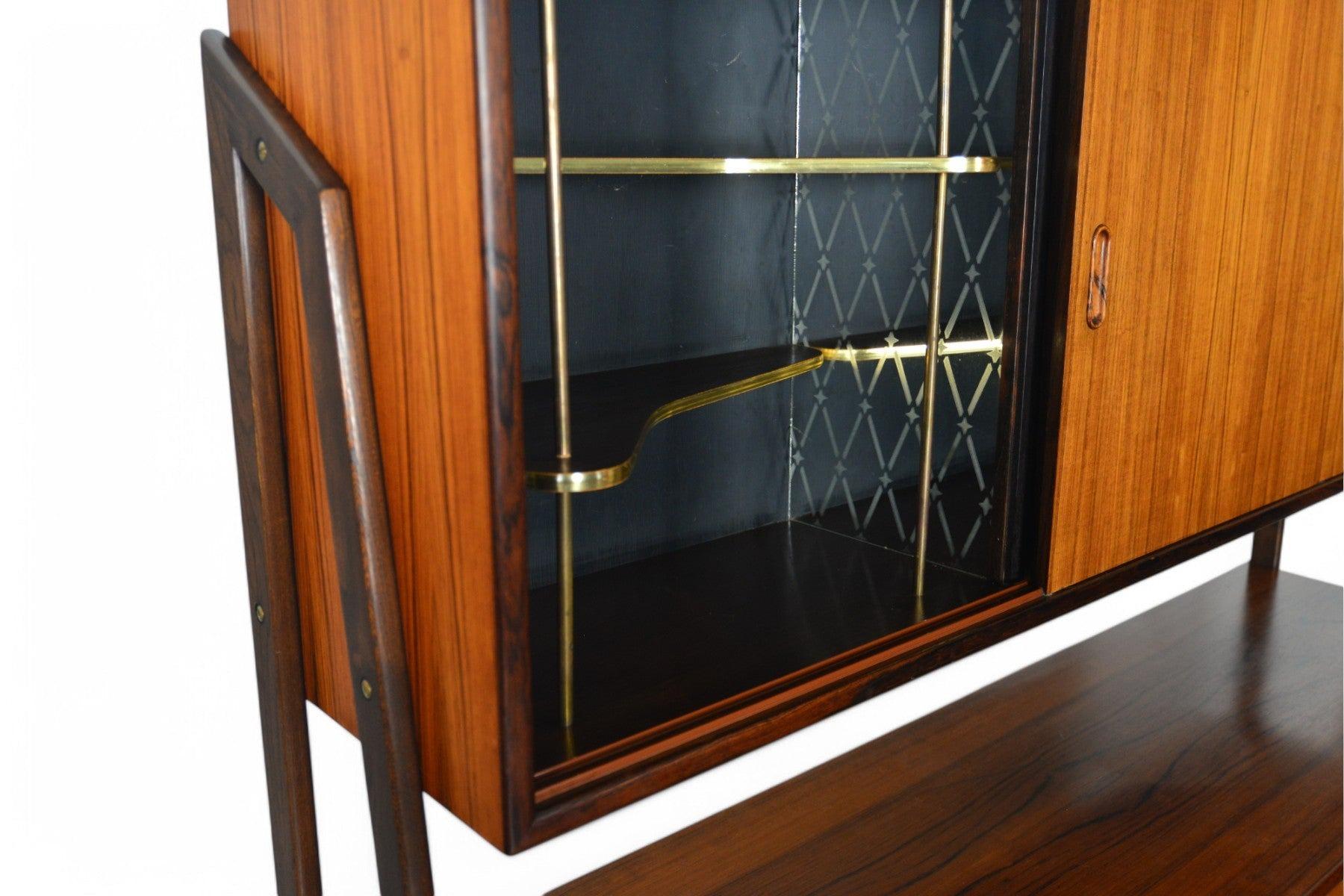 Credenza moderna danese a due livelli Atomic High in palissandro in vendita 8