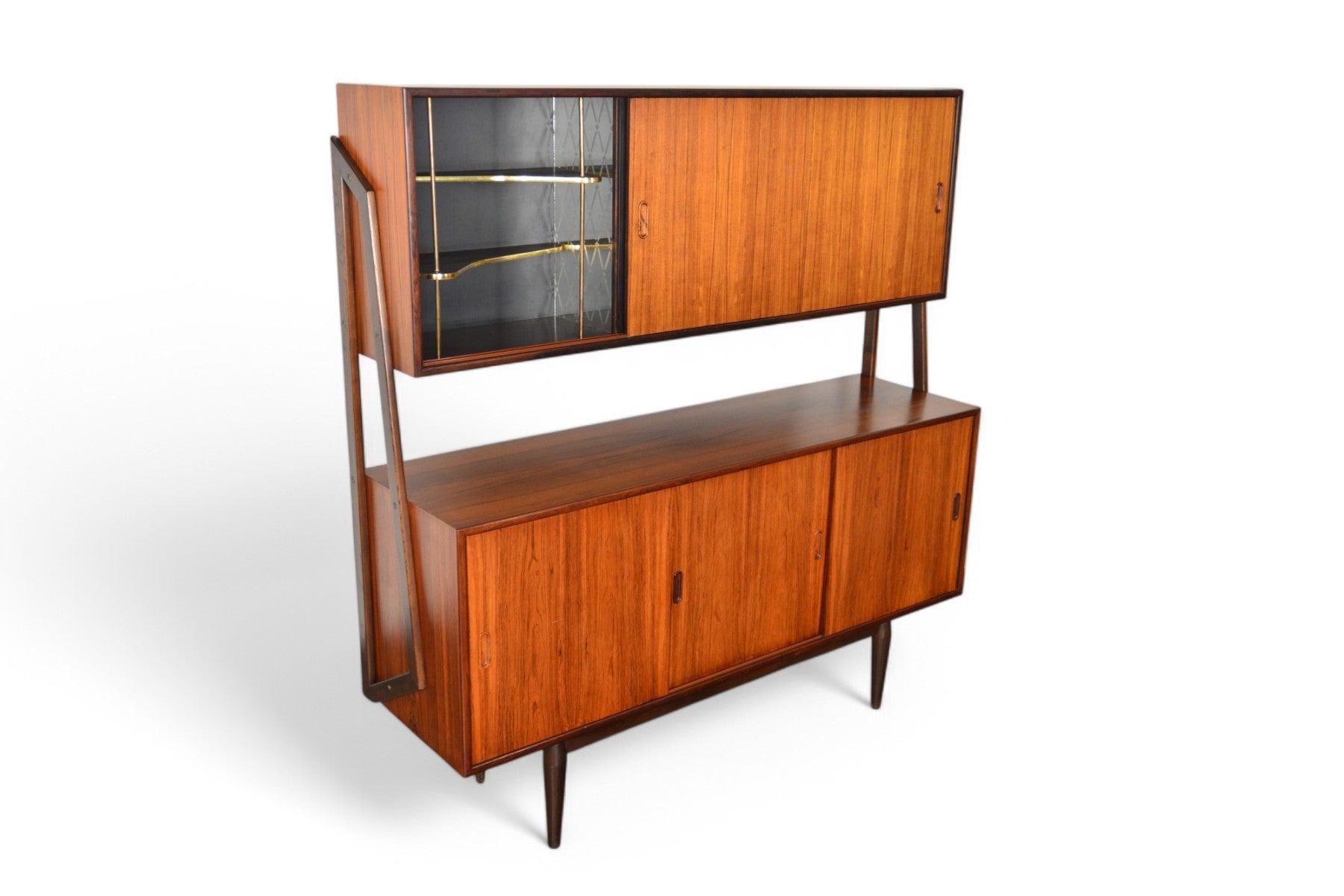 Credenza moderna danese a due livelli Atomic High in palissandro in vendita 10