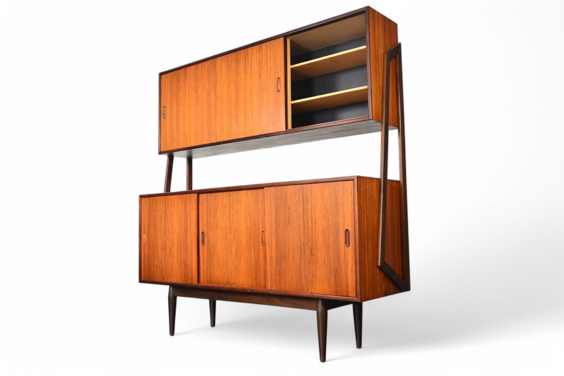 Credenza moderna danese a due livelli Atomic High in palissandro in vendita 12