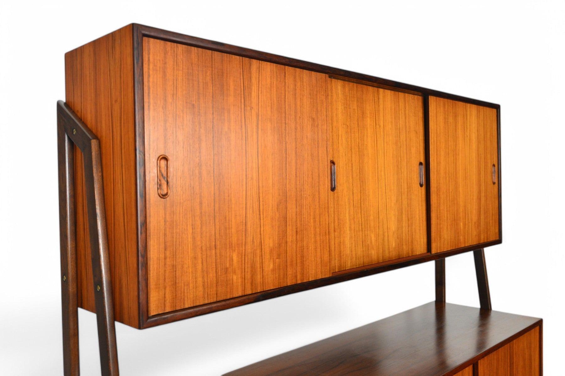 Danese Credenza moderna danese a due livelli Atomic High in palissandro in vendita