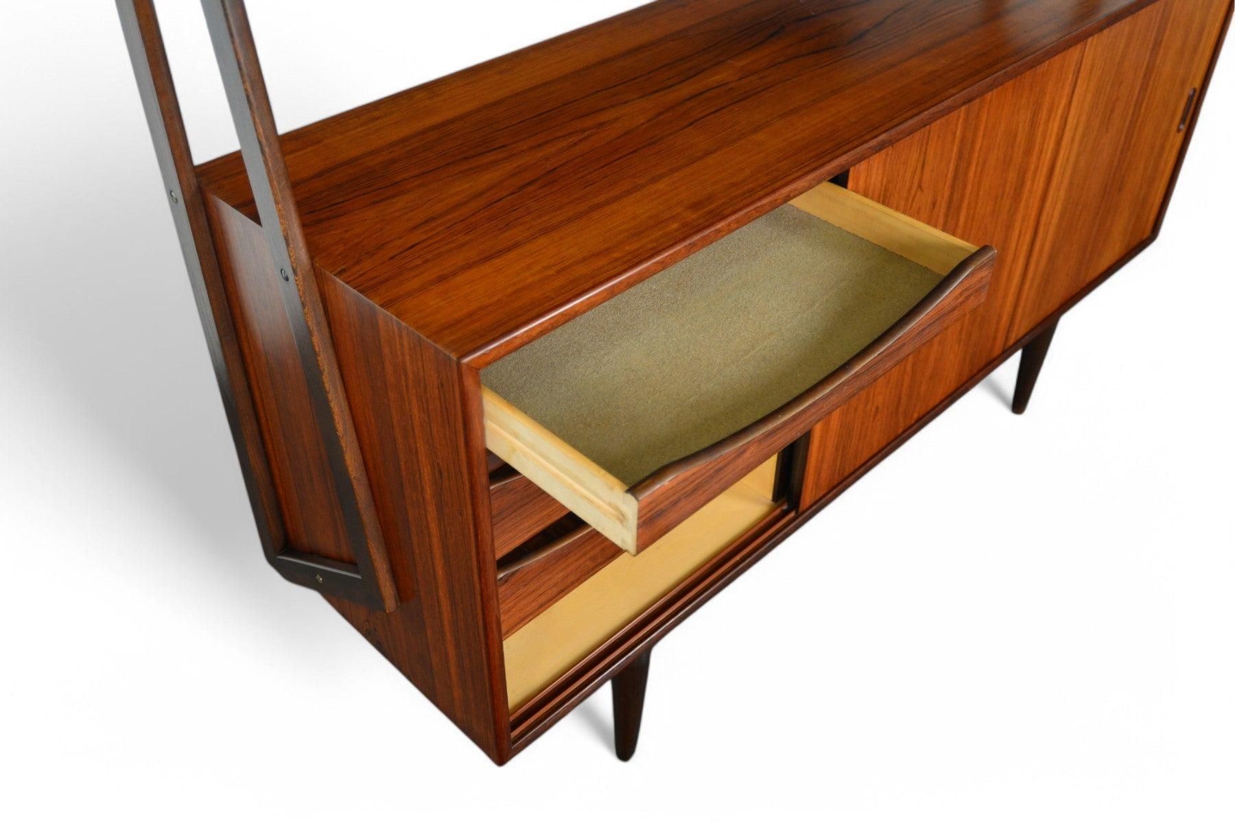 Credenza moderna danese a due livelli Atomic High in palissandro in vendita 1
