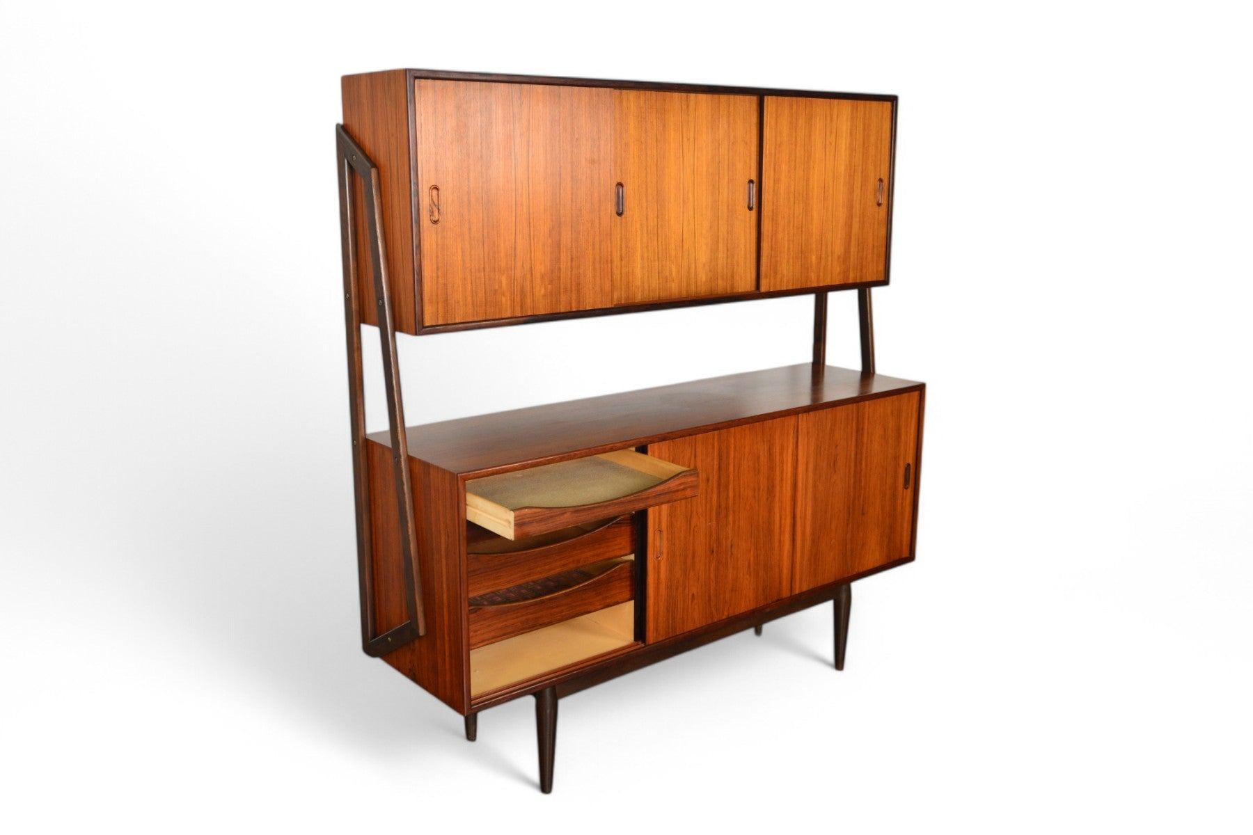 Credenza moderna danese a due livelli Atomic High in palissandro in vendita 2