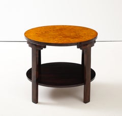 Danish Modern Two Tier Circular Side Table, Circa 1940s