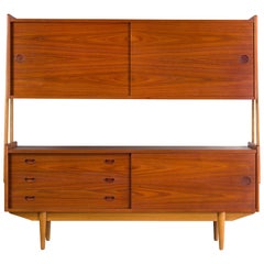 Danish Modern Two-Tier Sideboard in Teak with Oak from Skovby Møbelfabrik, 1960s