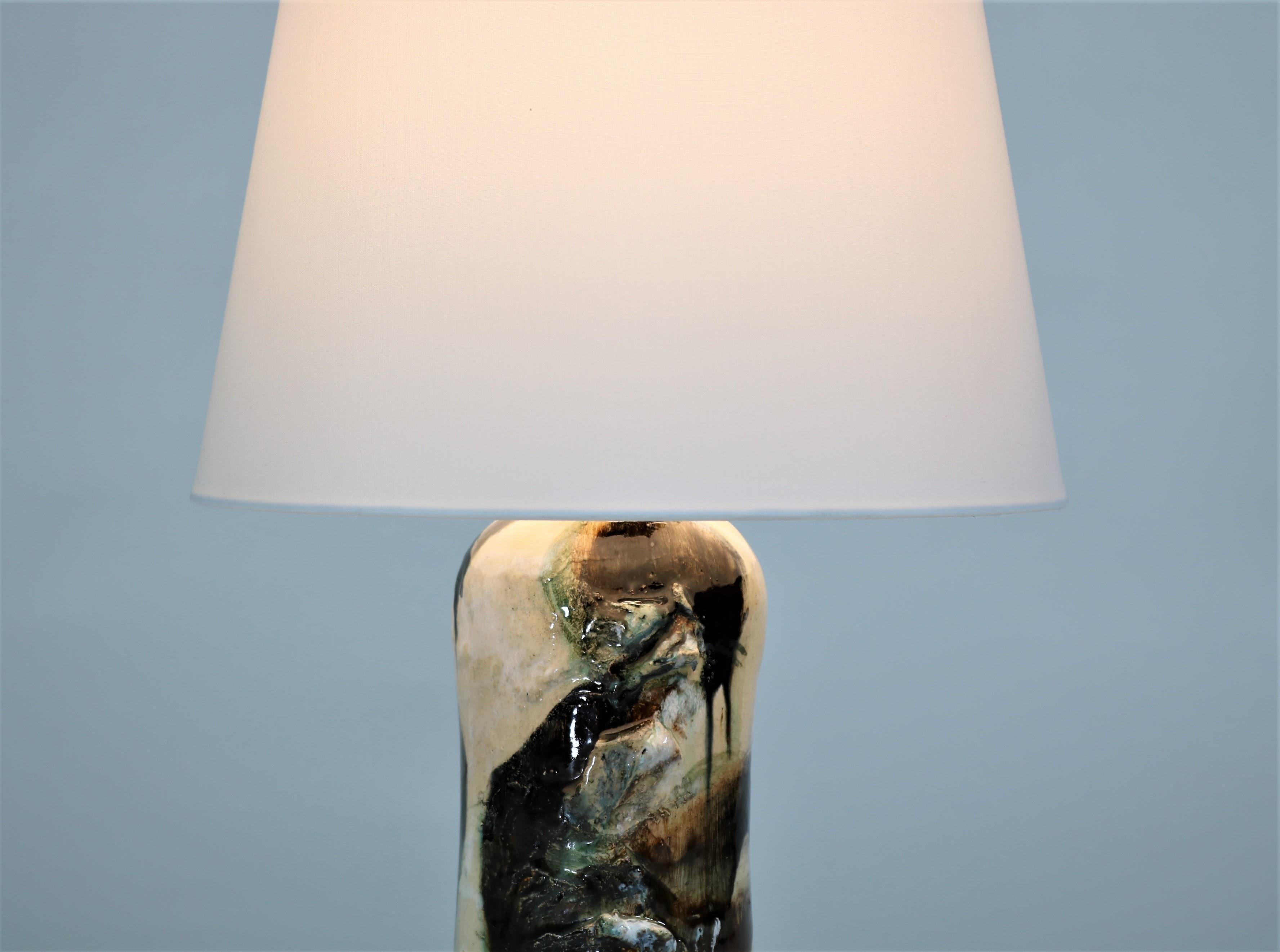 Danish Modern Unique Earthenware Table Lamp by Jeppe Hagedorn-Olsen, 1960s 1