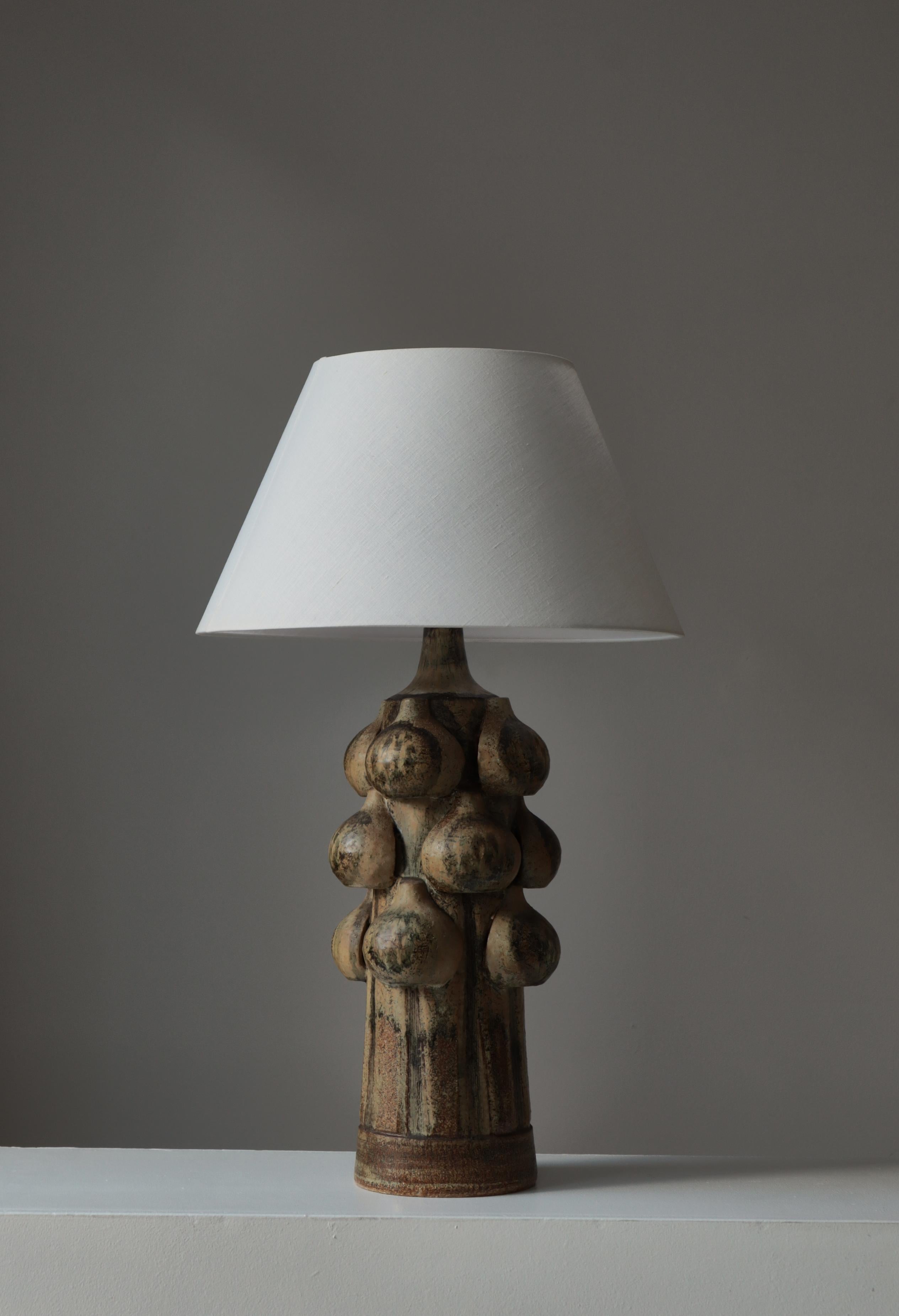 Scandinavian Modern Danish Modern Unique Stoneware Table Lamp by Noomi Backhausen / Søholm, 1960s For Sale