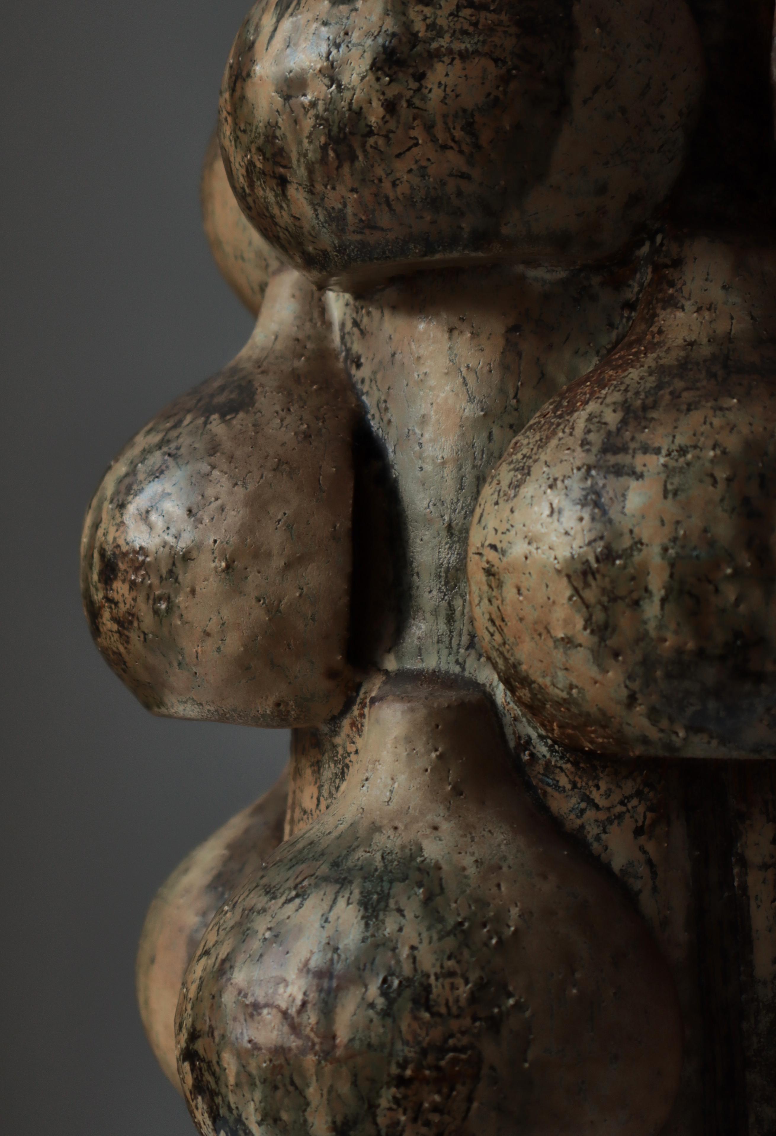 Danish Modern Unique Stoneware Table Lamp by Noomi Backhausen / Søholm, 1960s In Good Condition For Sale In Odense, DK