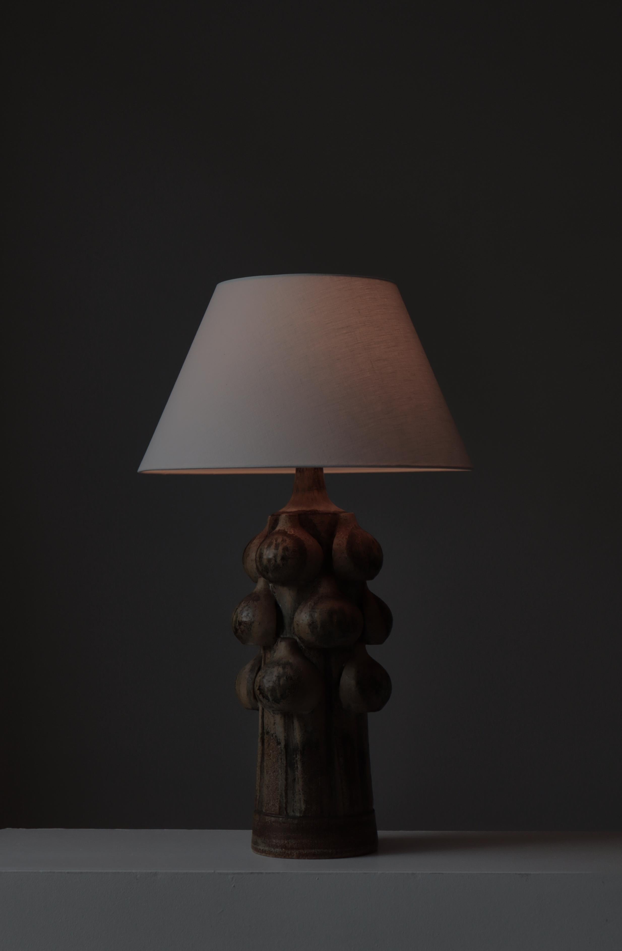 Danish Modern Unique Stoneware Table Lamp by Noomi Backhausen / Søholm, 1960s For Sale 1