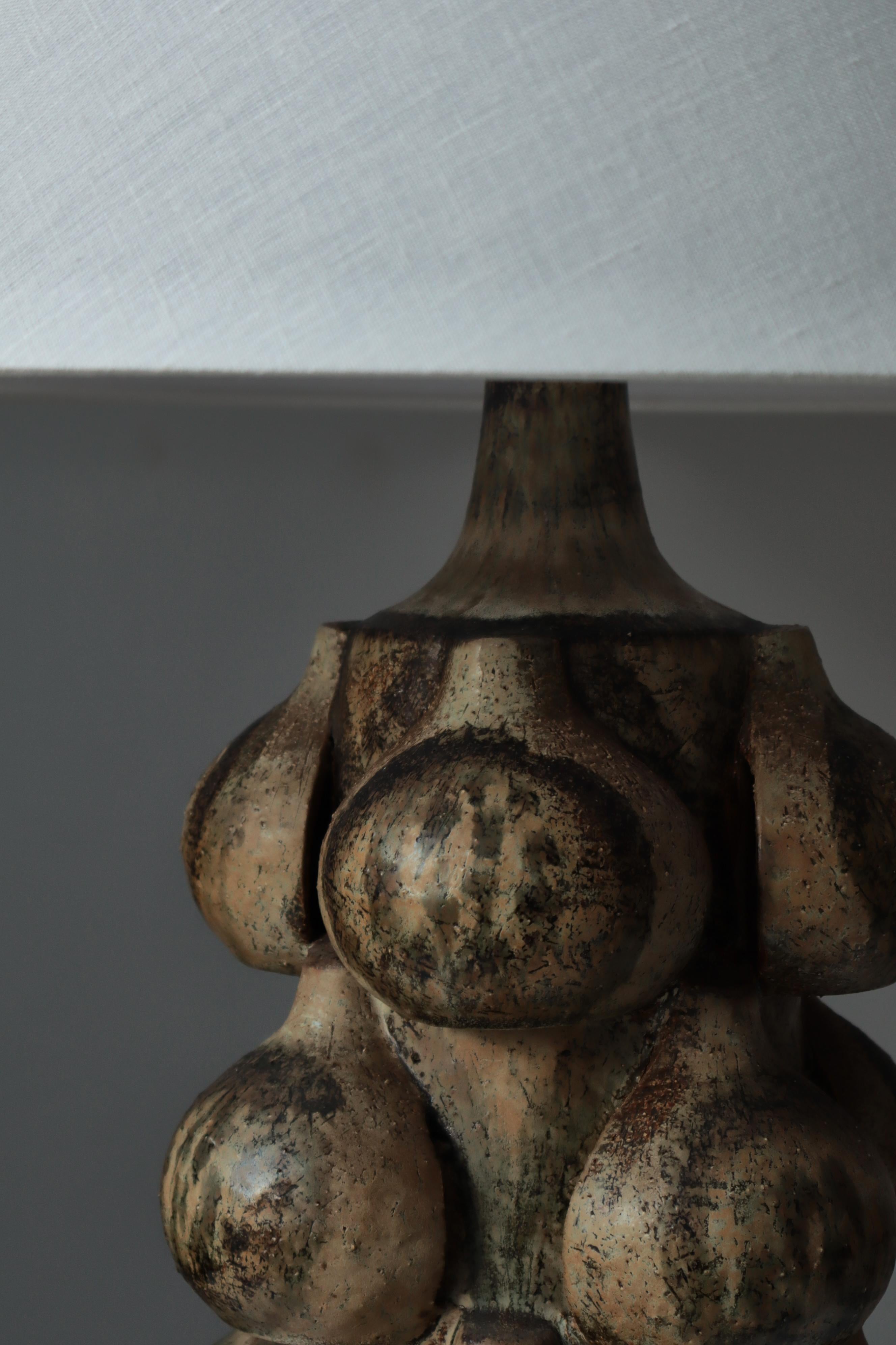 Danish Modern Unique Stoneware Table Lamp by Noomi Backhausen / Søholm, 1960s For Sale 2