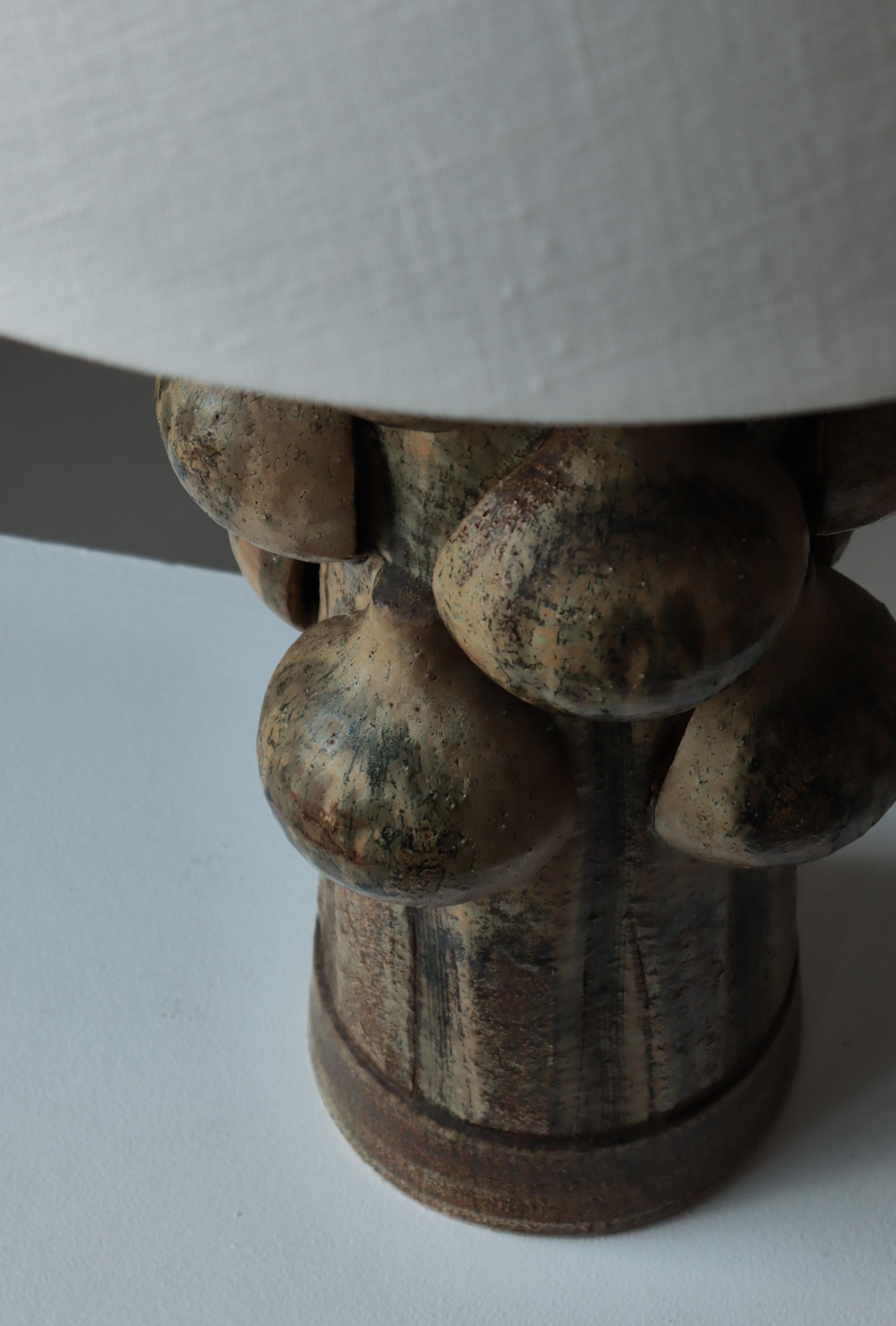 Danish Modern Unique Stoneware Table Lamp by Noomi Backhausen / Søholm, 1960s For Sale 3