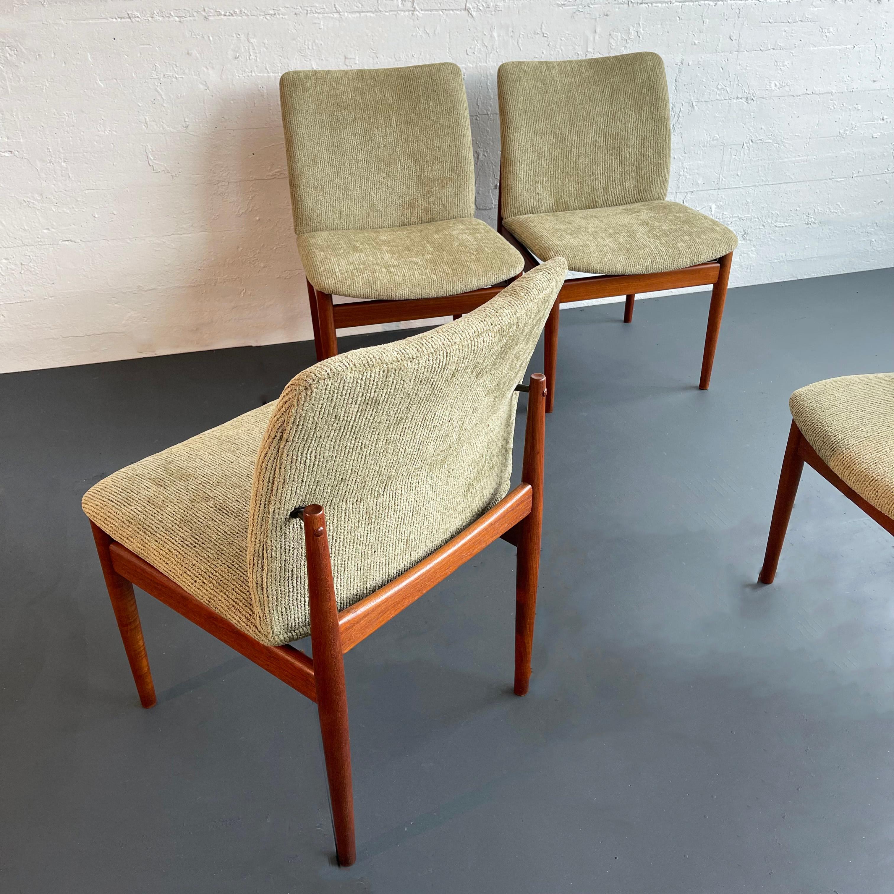 Upholstery Danish Modern Upholstered Dining Chairs Model 191 By Finn Juhl