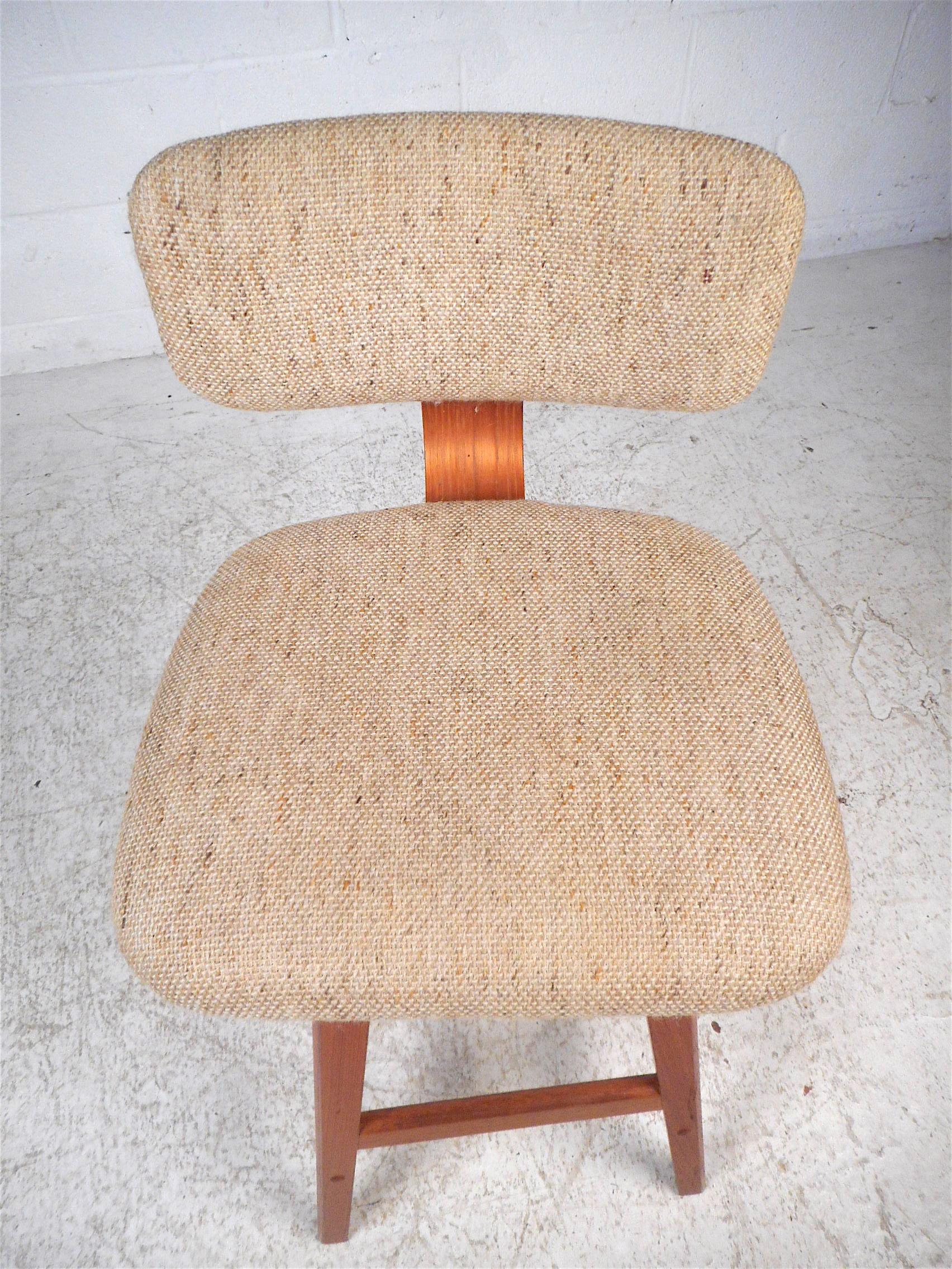 Danish Modern Upholstered Swivel Stools by Vampdrup Stolefabrik, Set of 3 3
