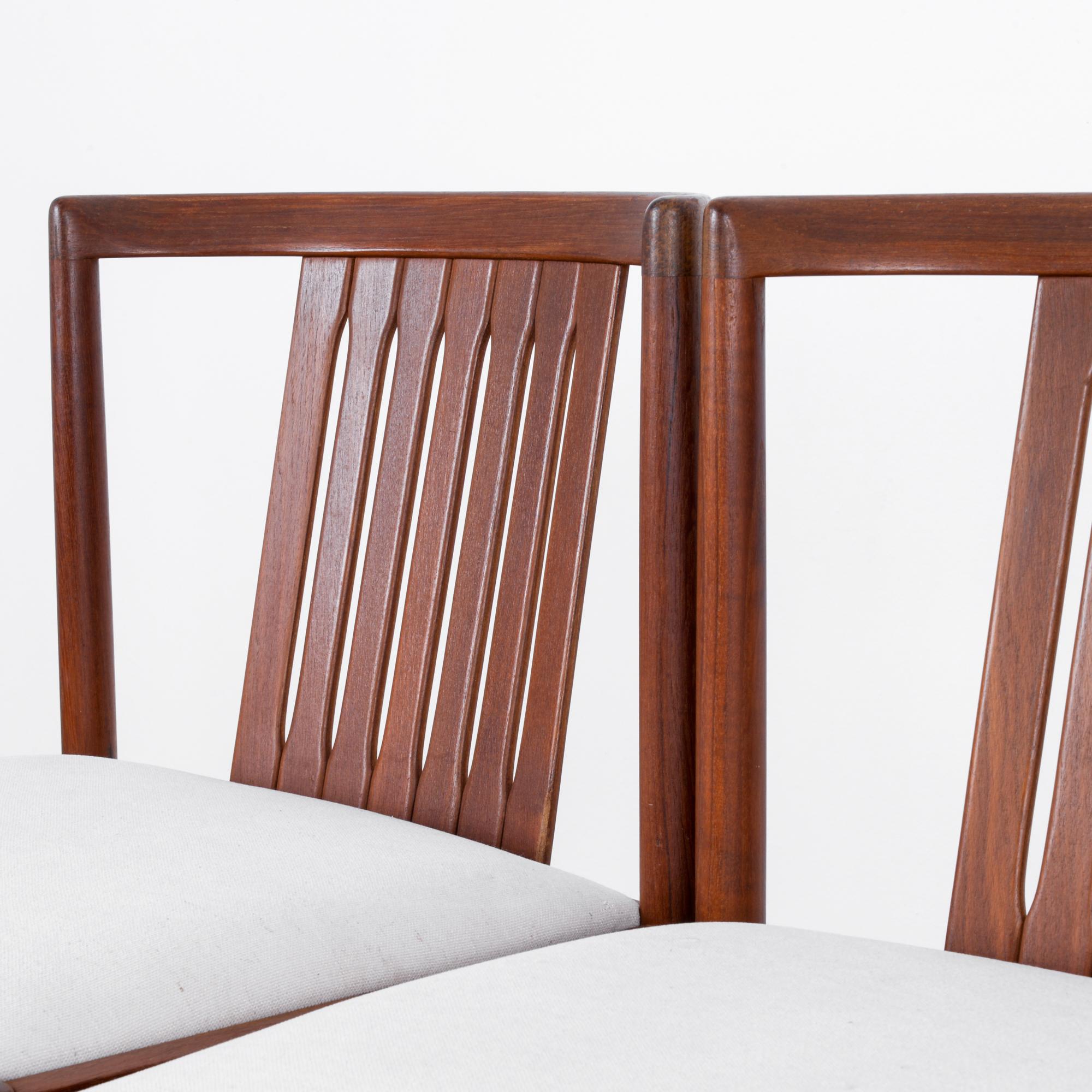 Danish Modern Upholstered Teak Side Chairs, a Pair 1