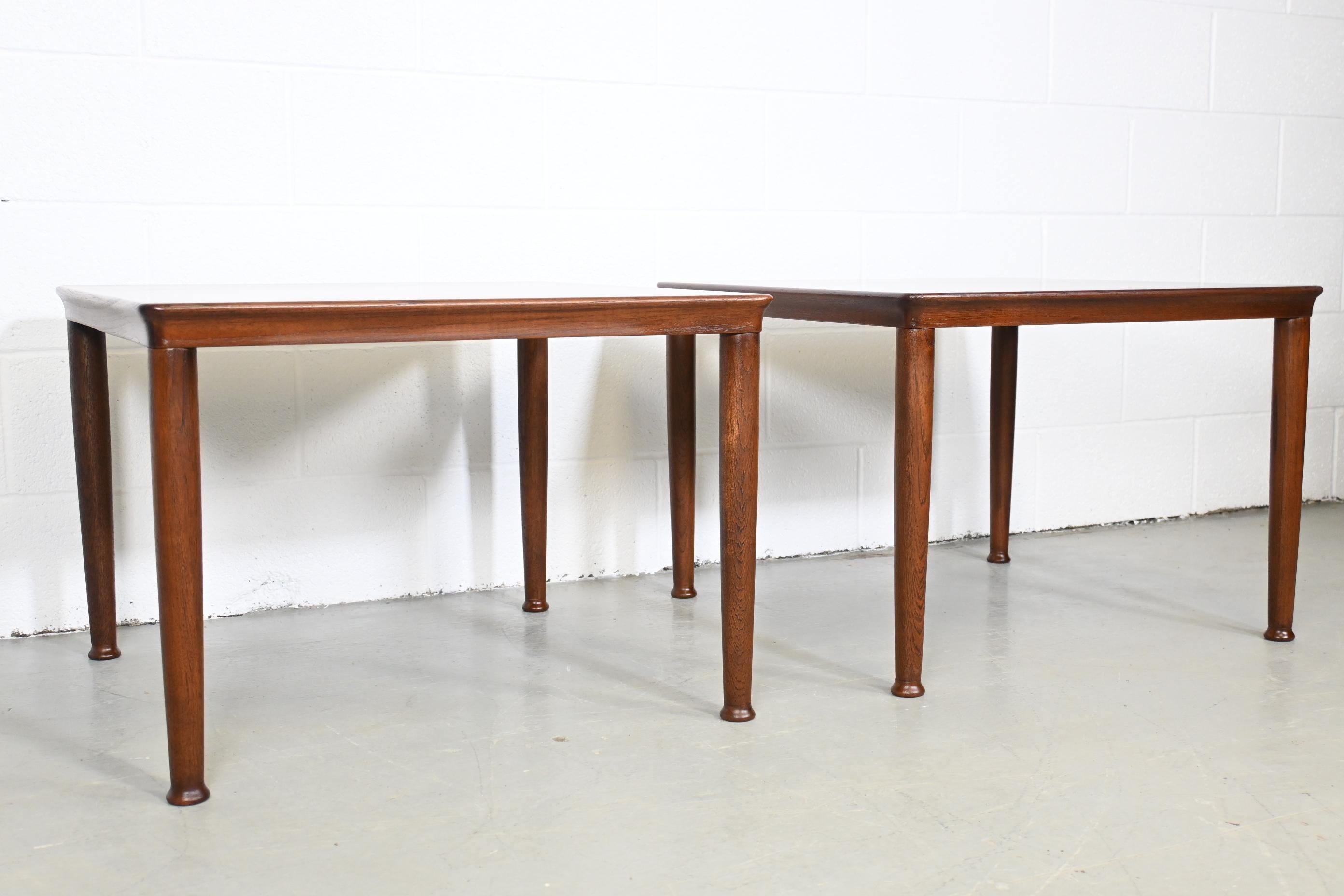 Danish Modern Vejle Stole Mobelfabrik Teak Side Tables, a Pair 3