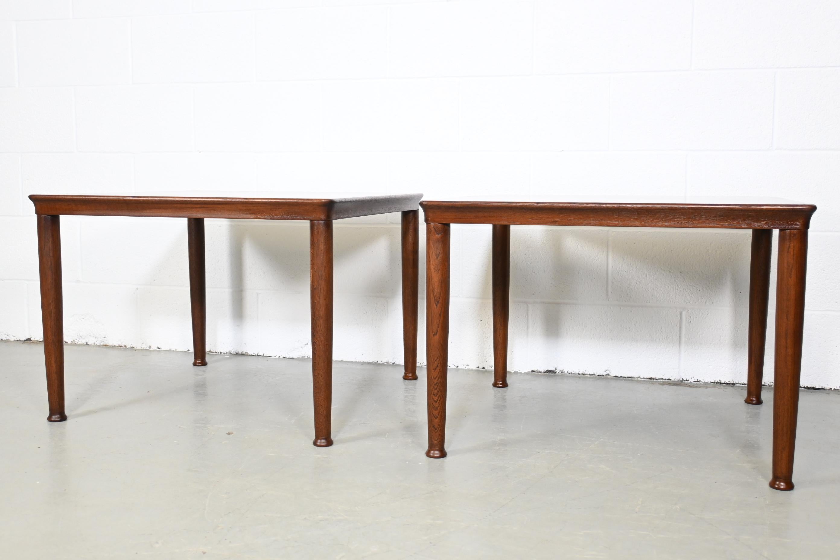 Danish Modern Vejle Stole Mobelfabrik Teak Side Tables, a Pair 2