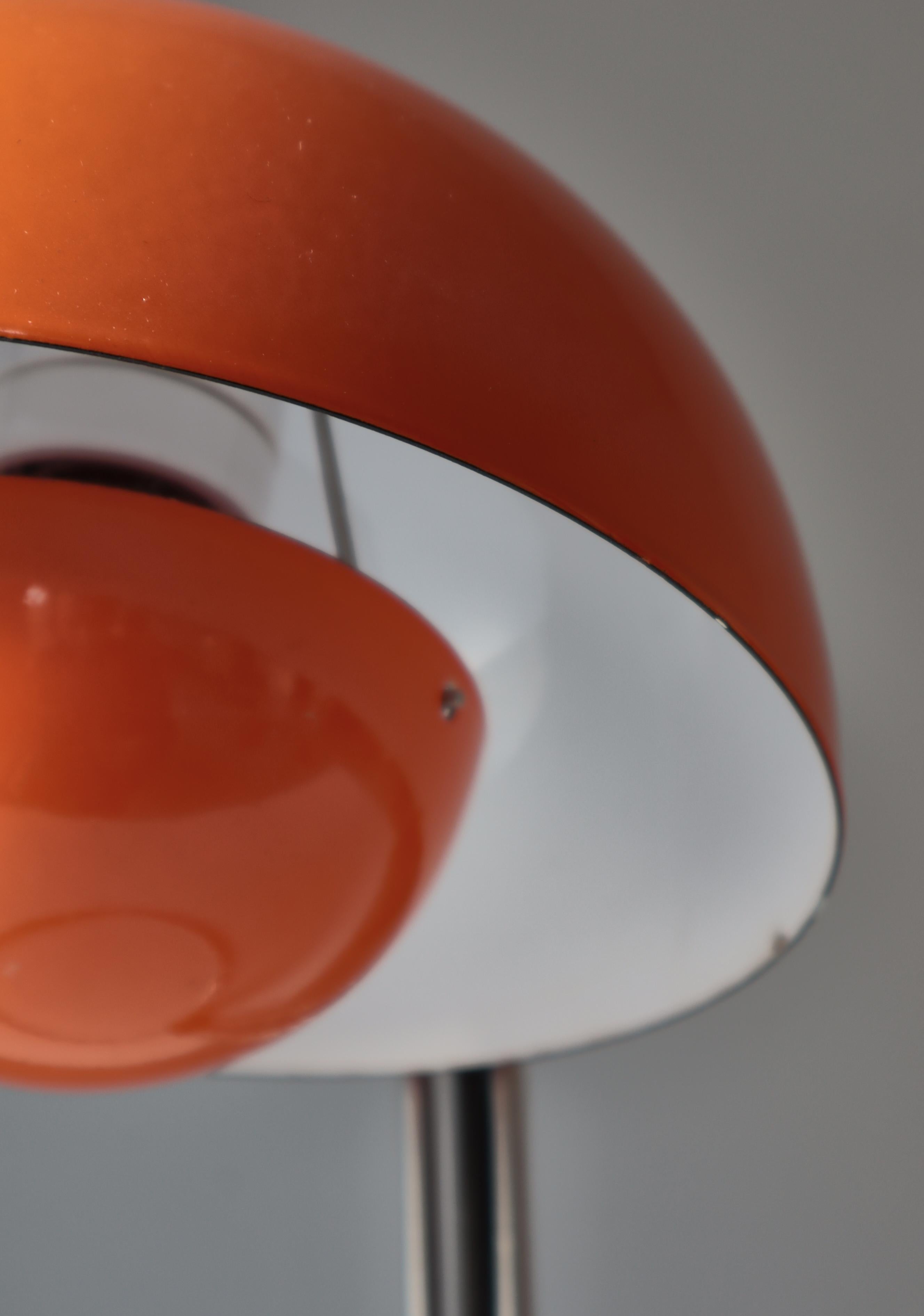 Lampe de table moderne danoise Verner Panton orange, Louis Poulsen, 1968 en vente 5
