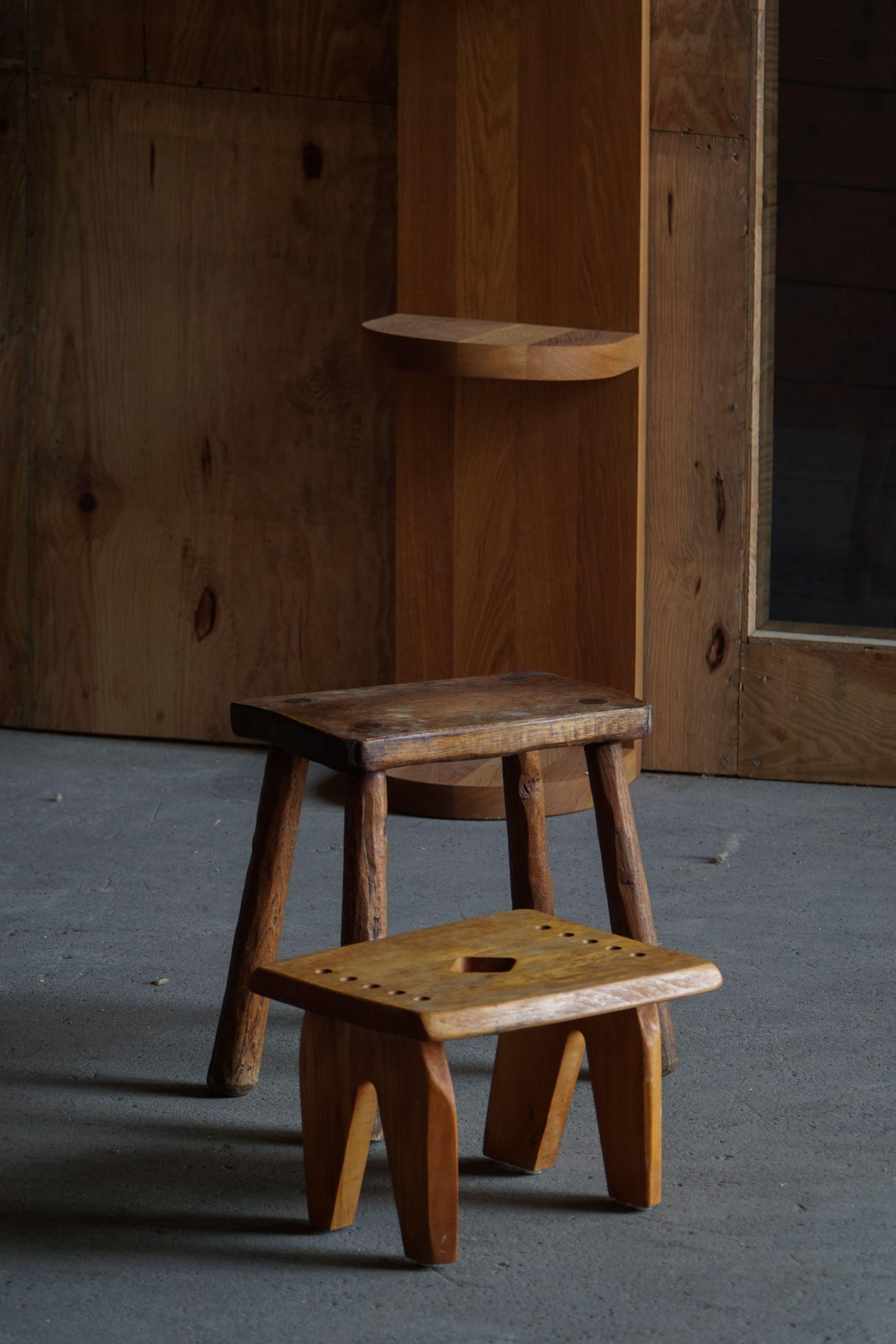 Taburete Wabi Sabi, moderno danés, en olmo macizo, Escandinavia, años 60 Danés en venta