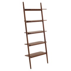 Used Danish Modern Wall Ladder Shelf Unit in Walnut by Kaspar Rom