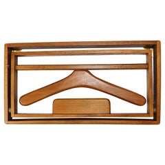 Danish Modern Wall-Mounted Folding-Out Clothing Valet Coat rack, Teak, 1960s