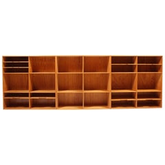Danish Modern Wall Mounted Mookcases in Solid Pine by Mogens Koch, 1960s